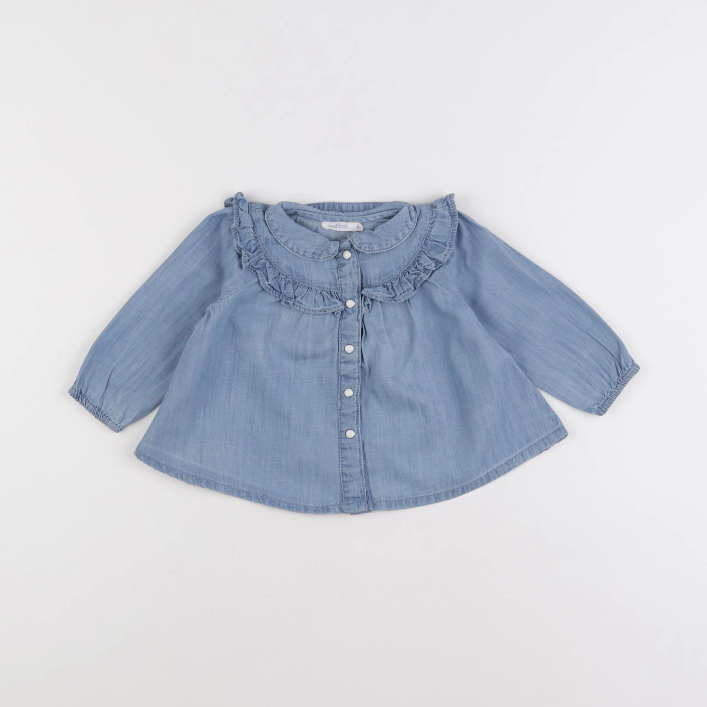 Boutchou - blouse bleu - 6 mois