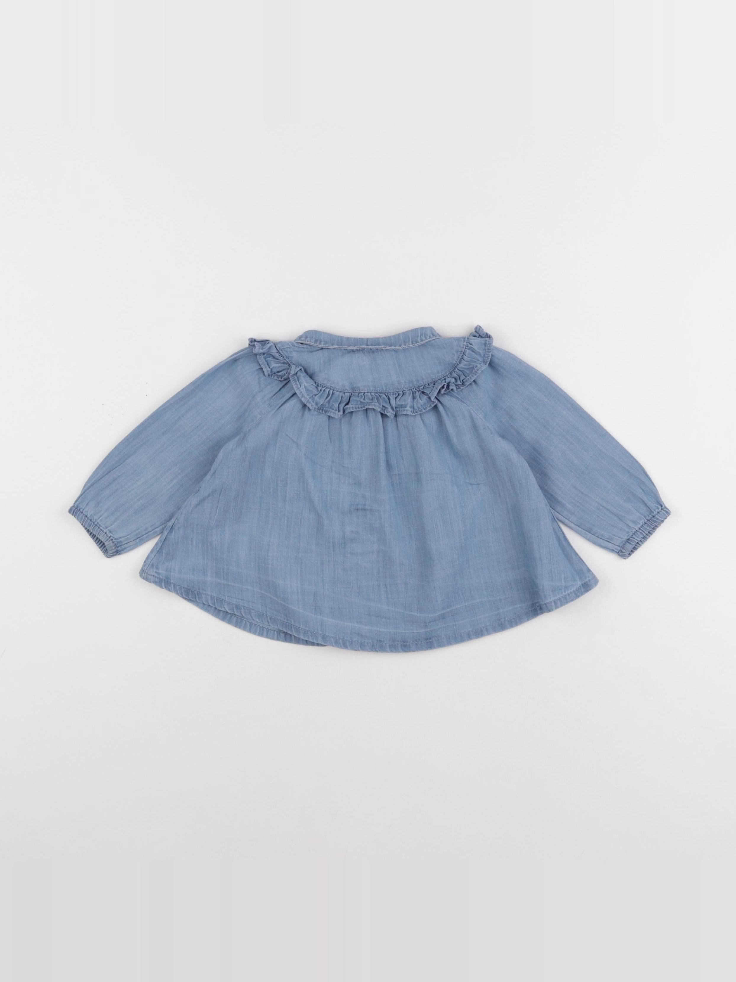 Boutchou - blouse bleu - 6 mois