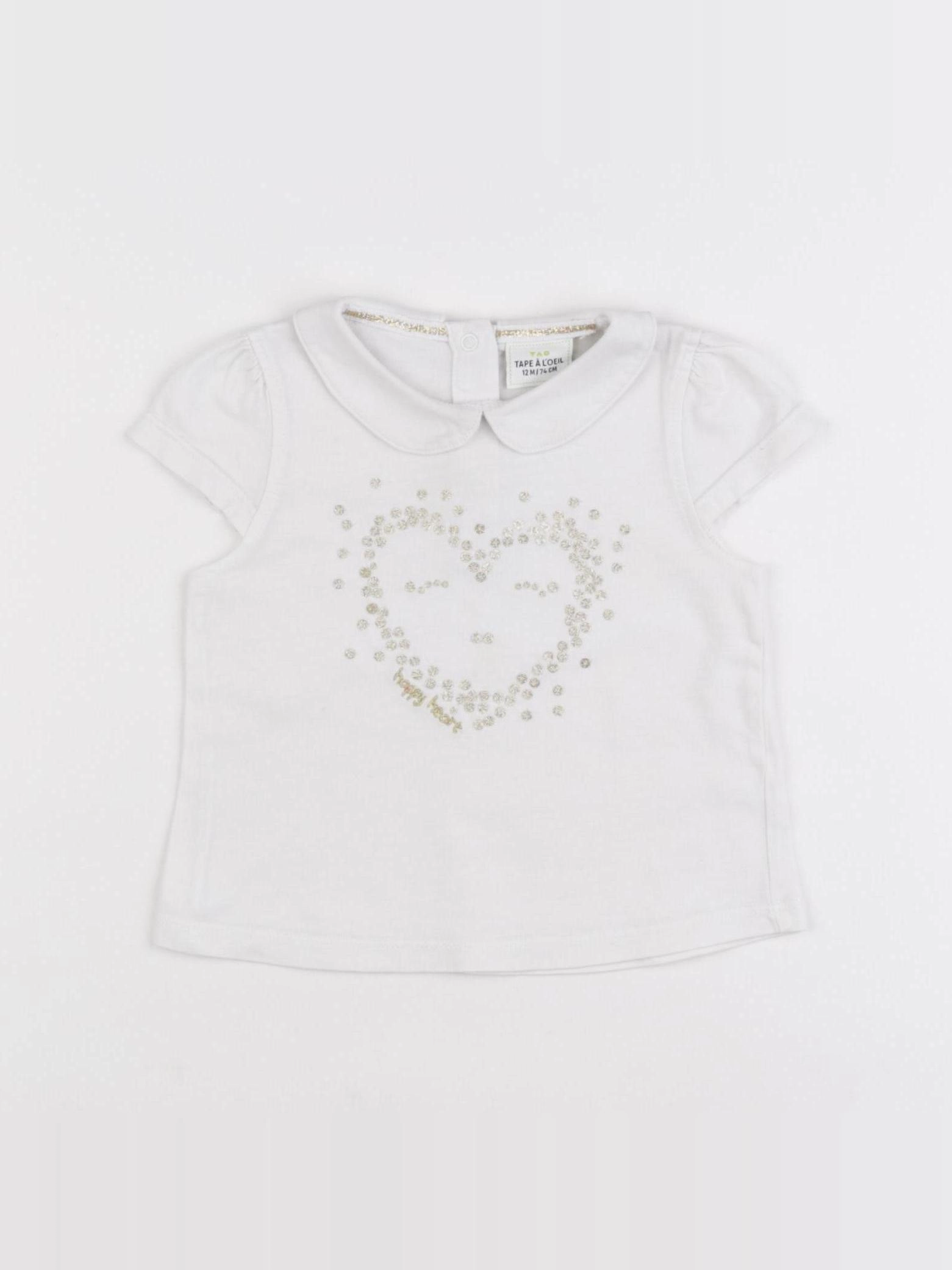Tape à l'oeil - tee-shirt blanc - 12 mois