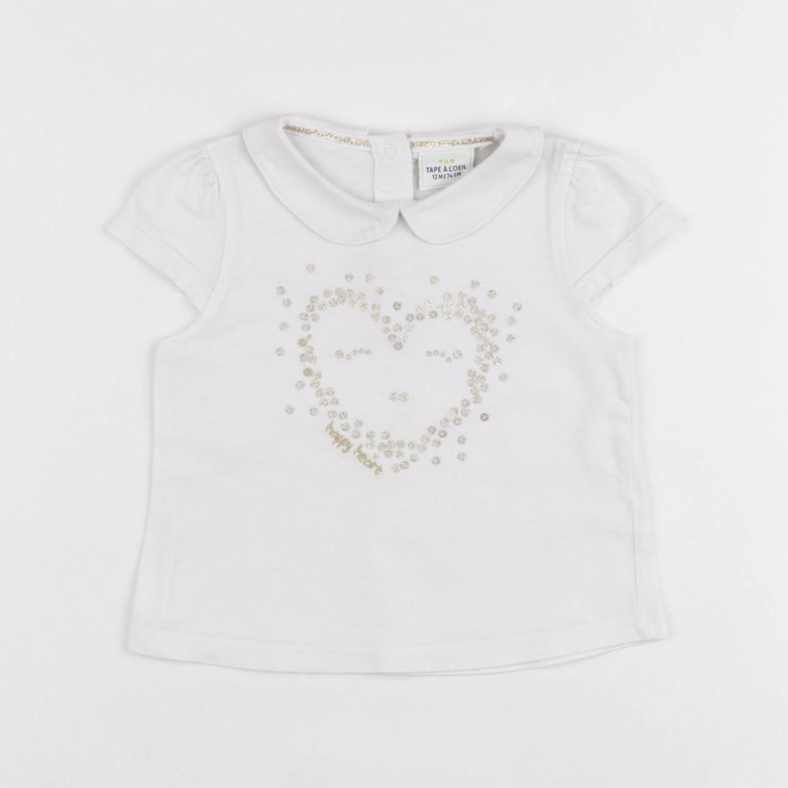 Tape à l'oeil - tee-shirt blanc - 12 mois