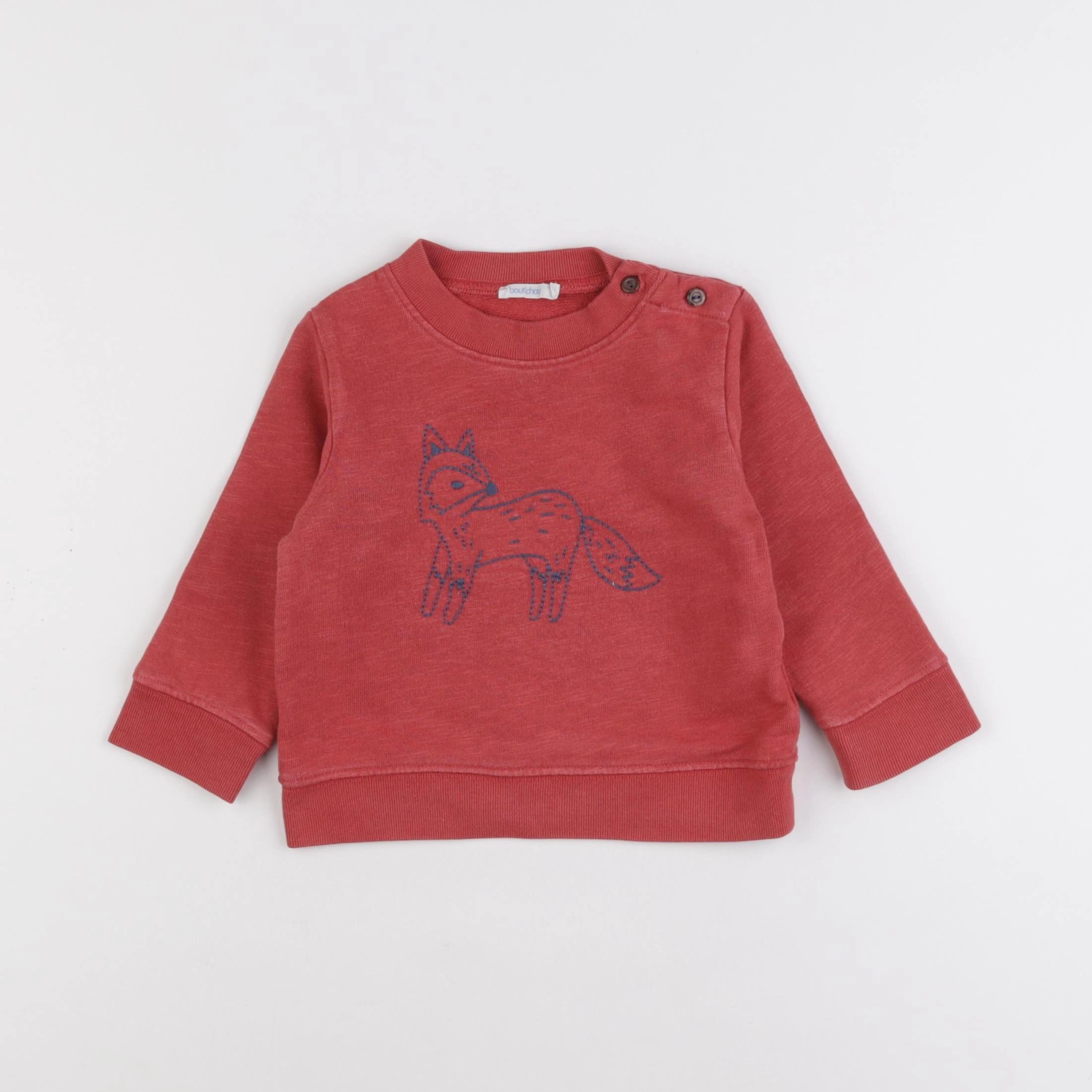 Boutchou - sweat rouge - 12 mois