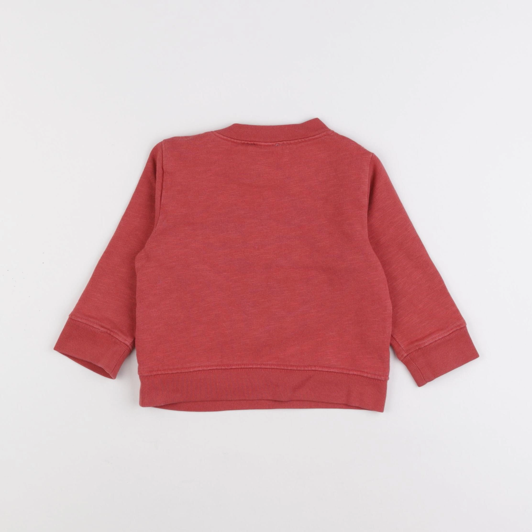 Boutchou - sweat rouge - 12 mois