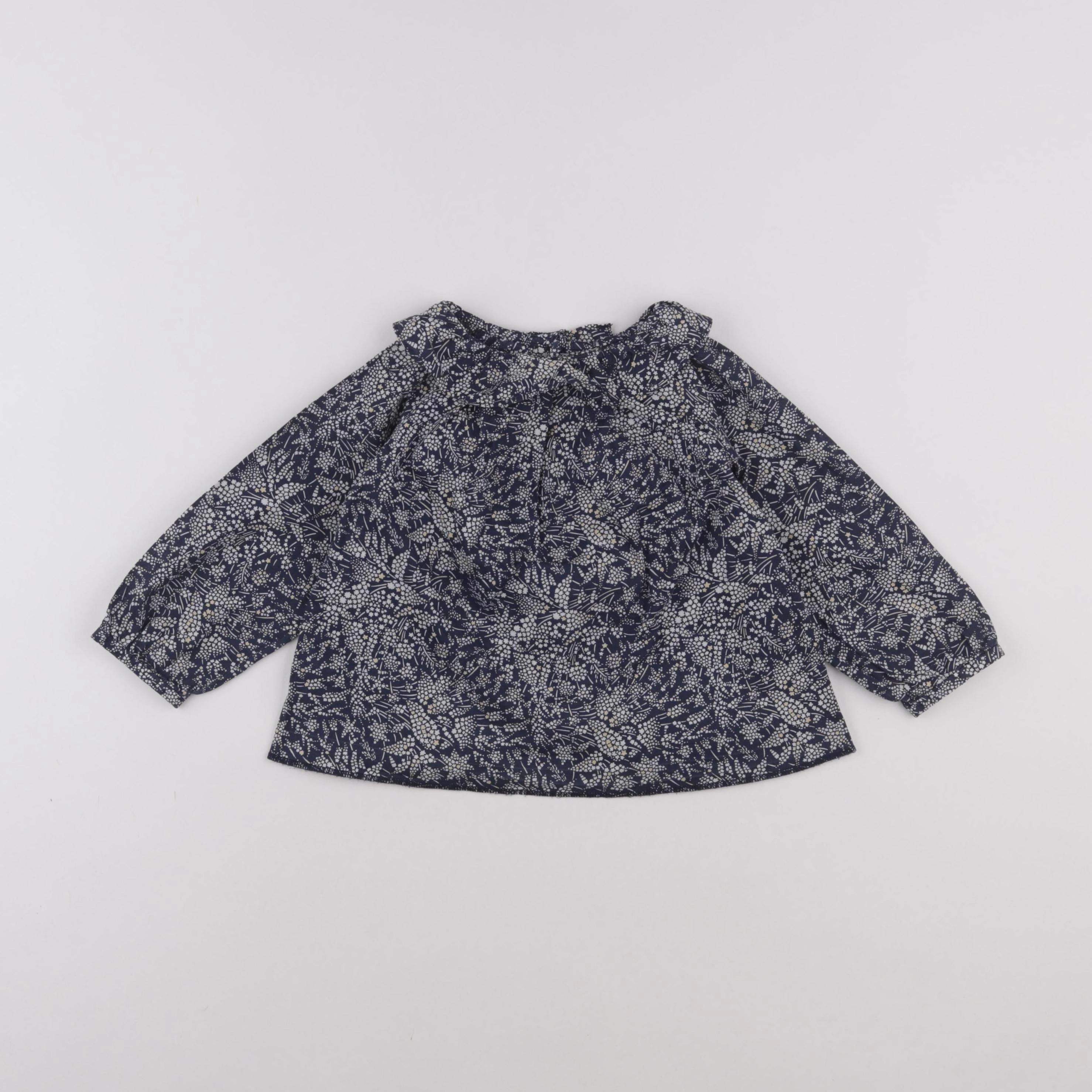 Jacadi - blouse blanc, bleu - 2 ans