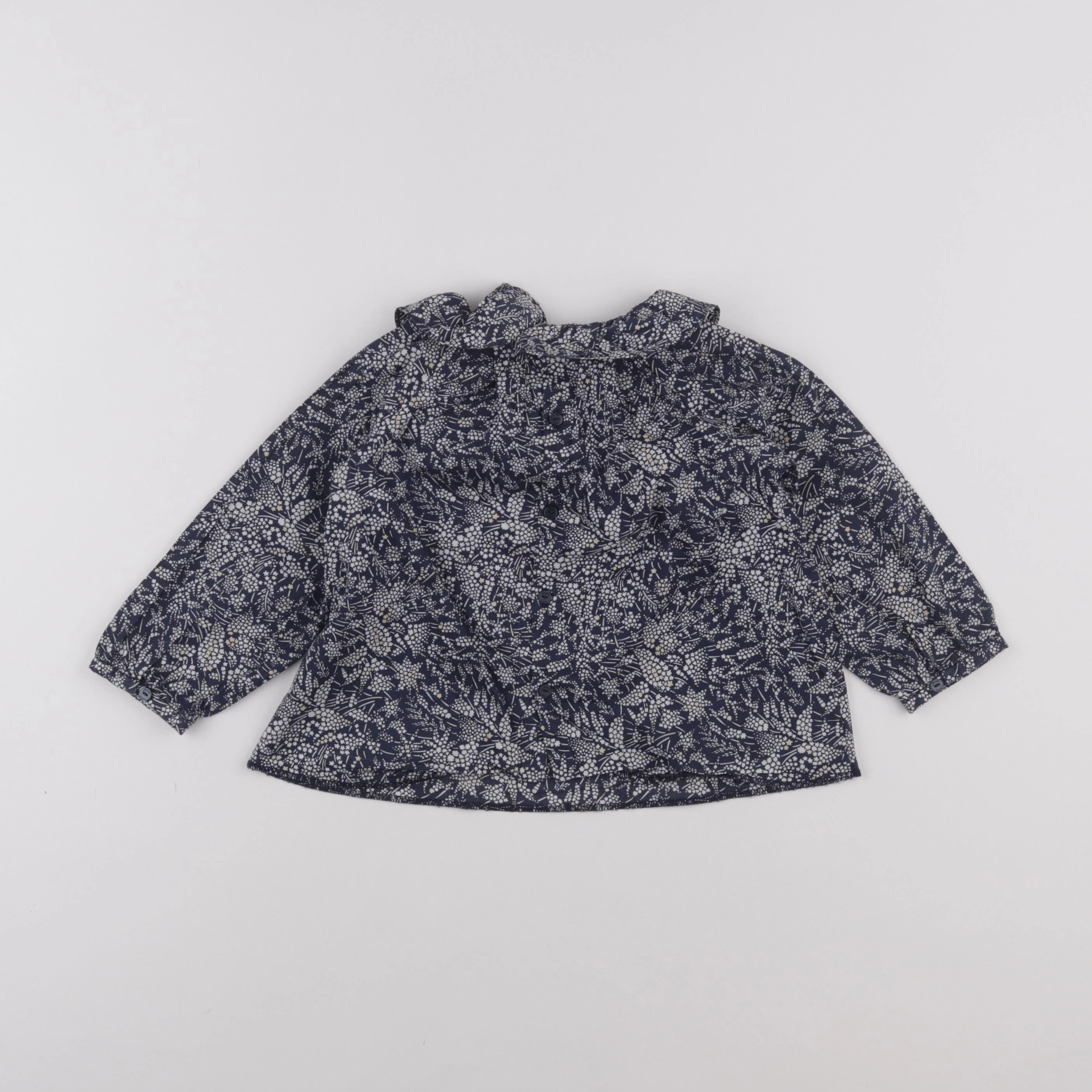 Jacadi - blouse blanc, bleu - 2 ans