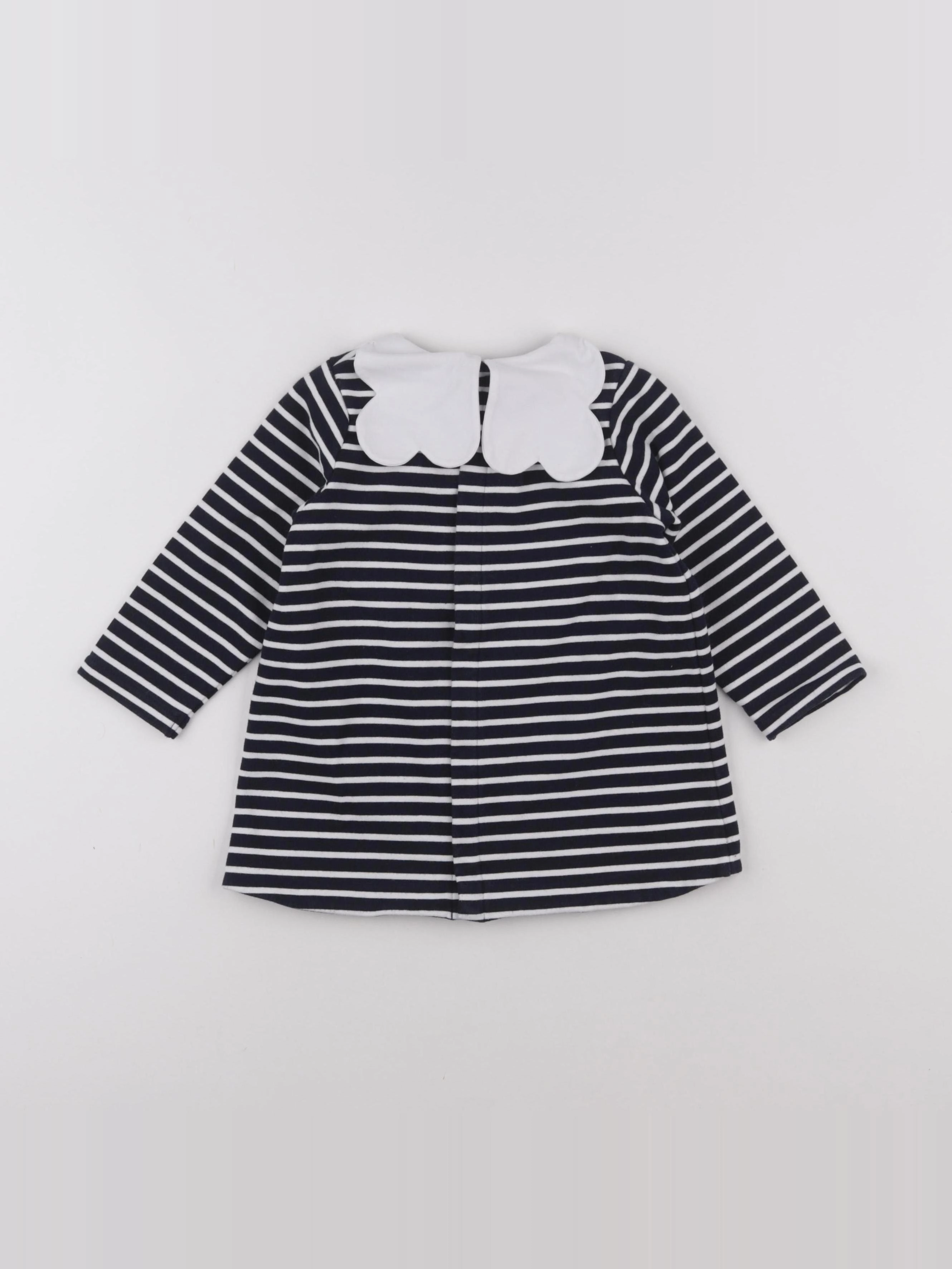 Jacadi - robe blanc, noir - 18 mois