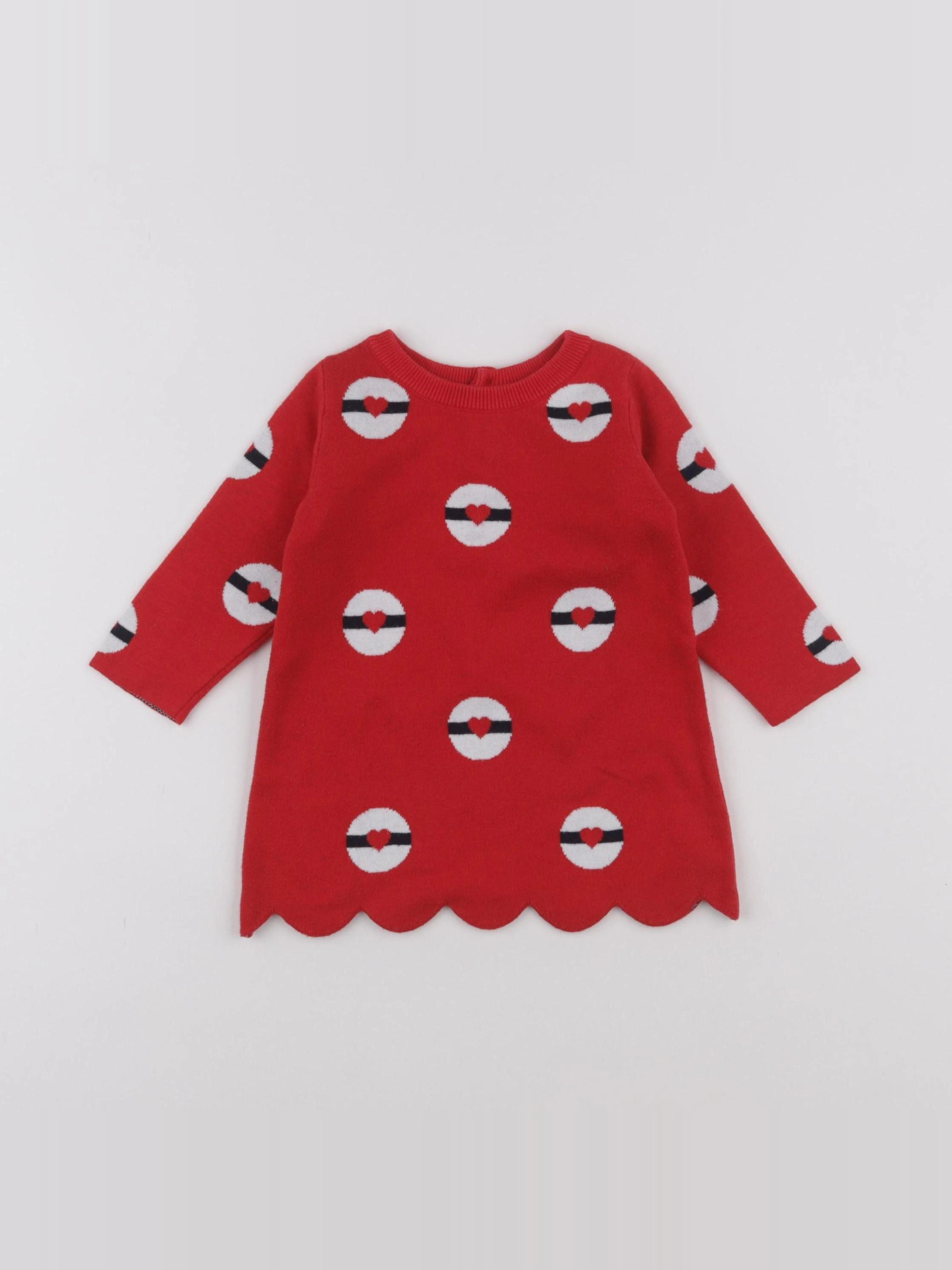 Jacadi - robe rouge - 6 mois