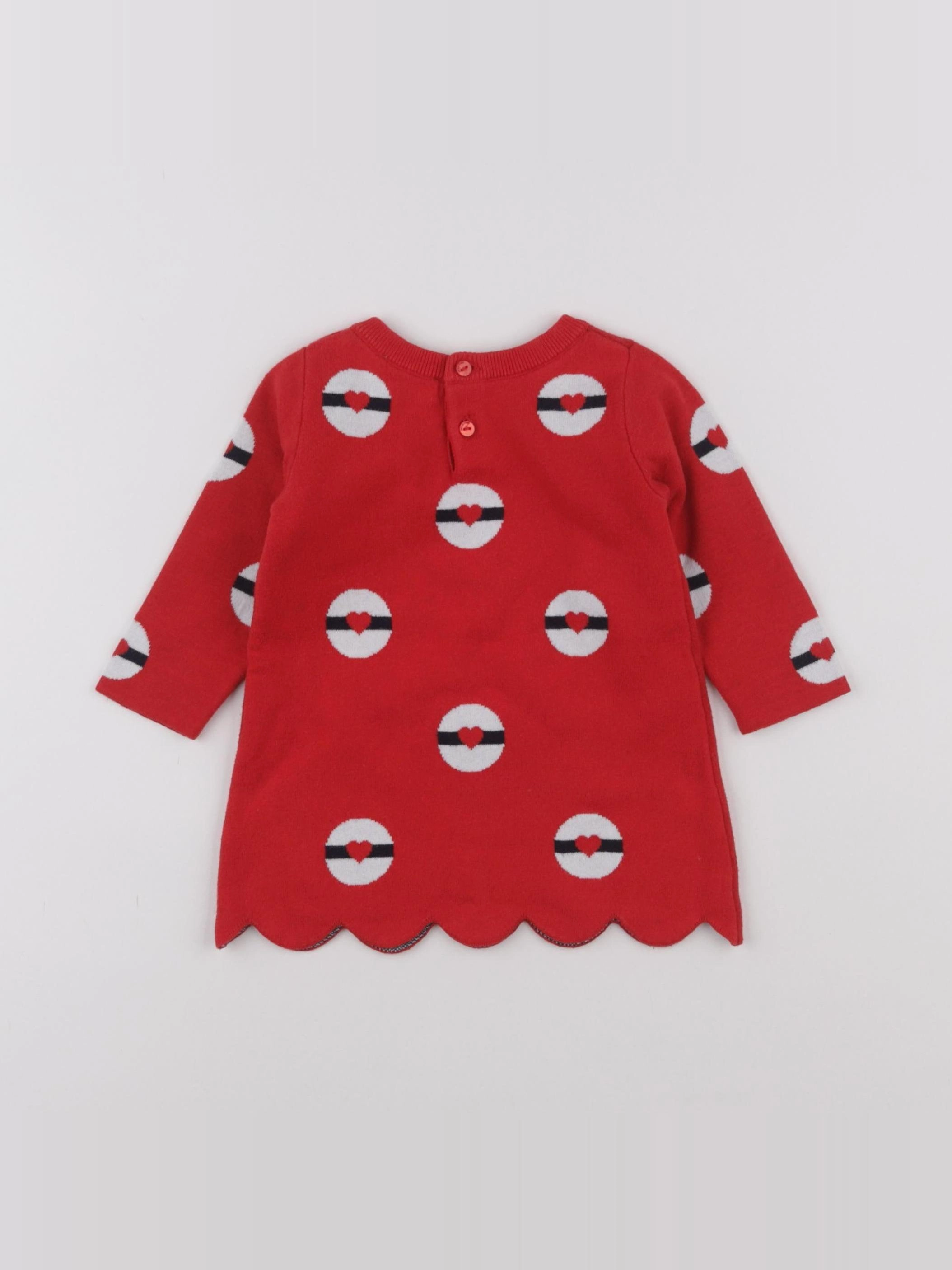 Jacadi - robe rouge - 6 mois
