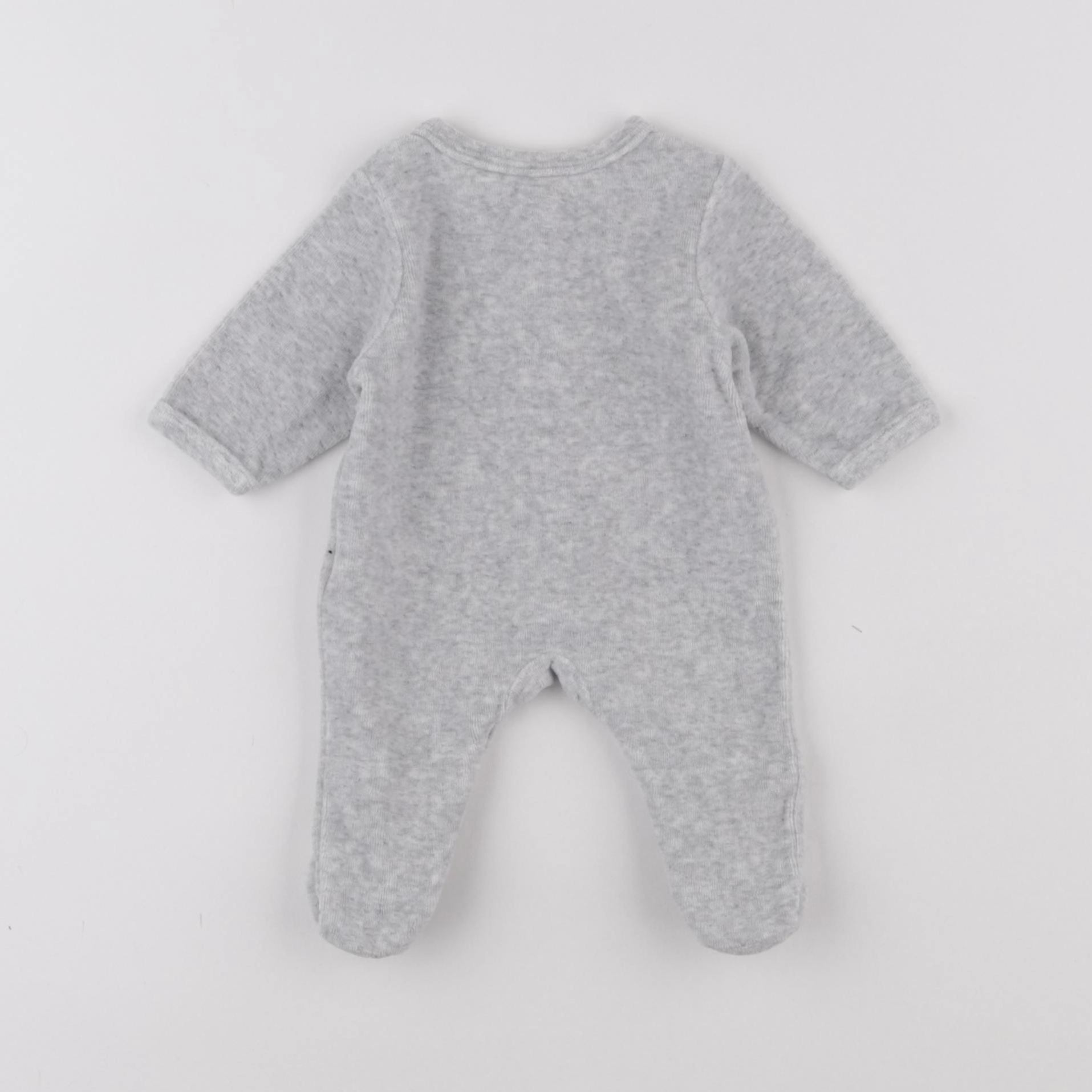 Vertbaudet - pyjama velours gris - 0 mois