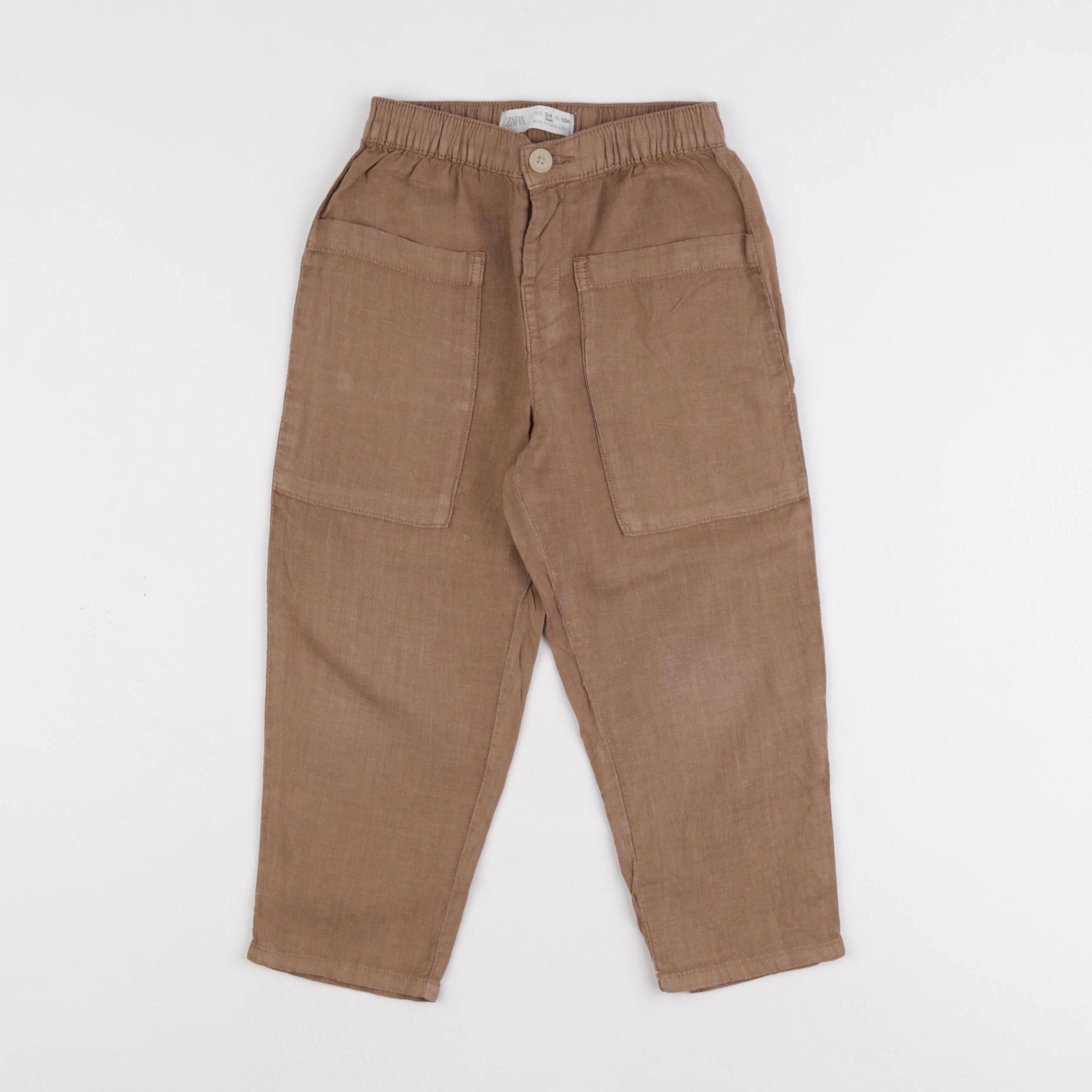 Zara - pantalon marron - 3/4 ans