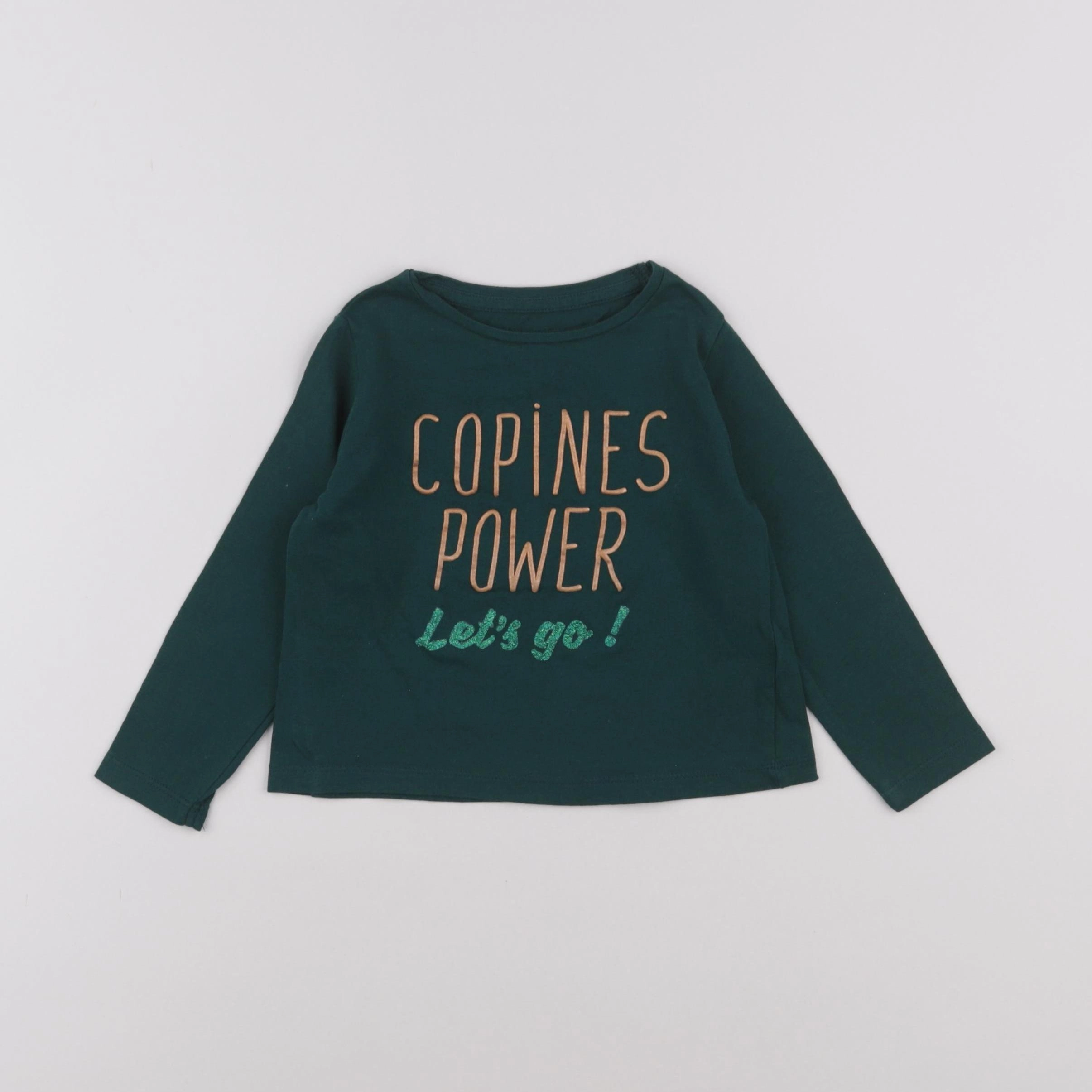 Vertbaudet - tee-shirt vert - 2 ans