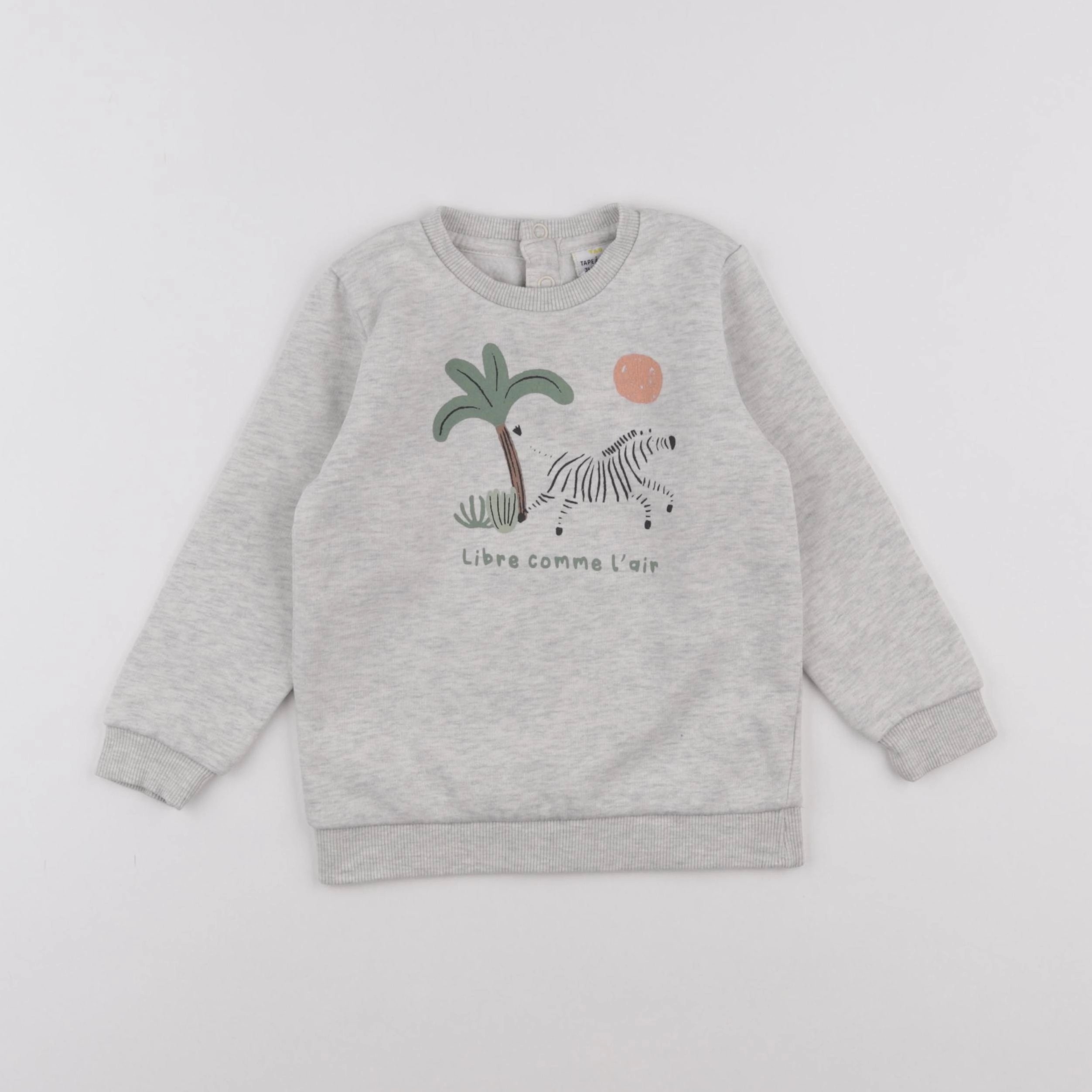 Tape à l'oeil - sweat gris - 3 ans