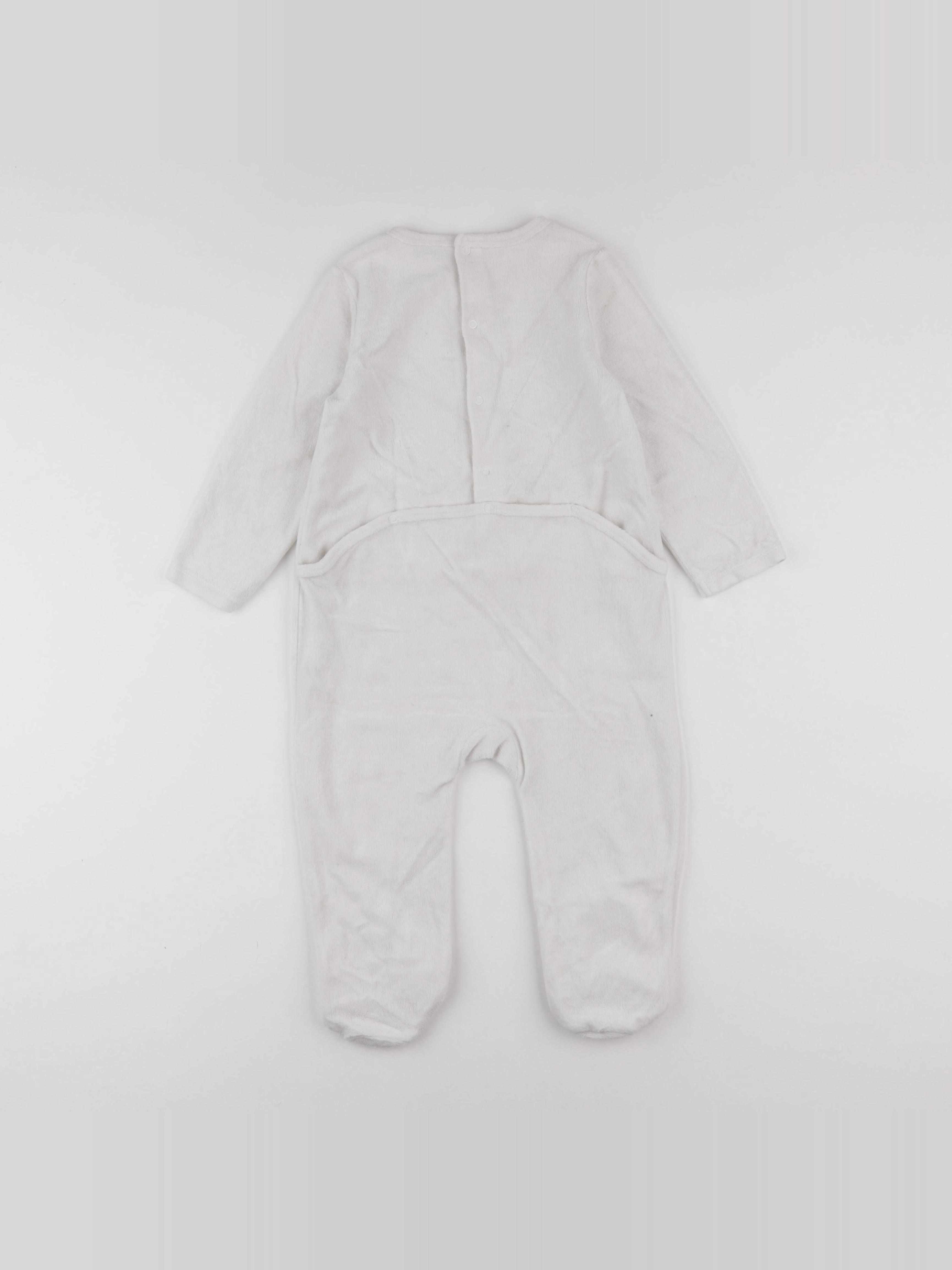 Tape à l'oeil - pyjama velours blanc - 3 ans