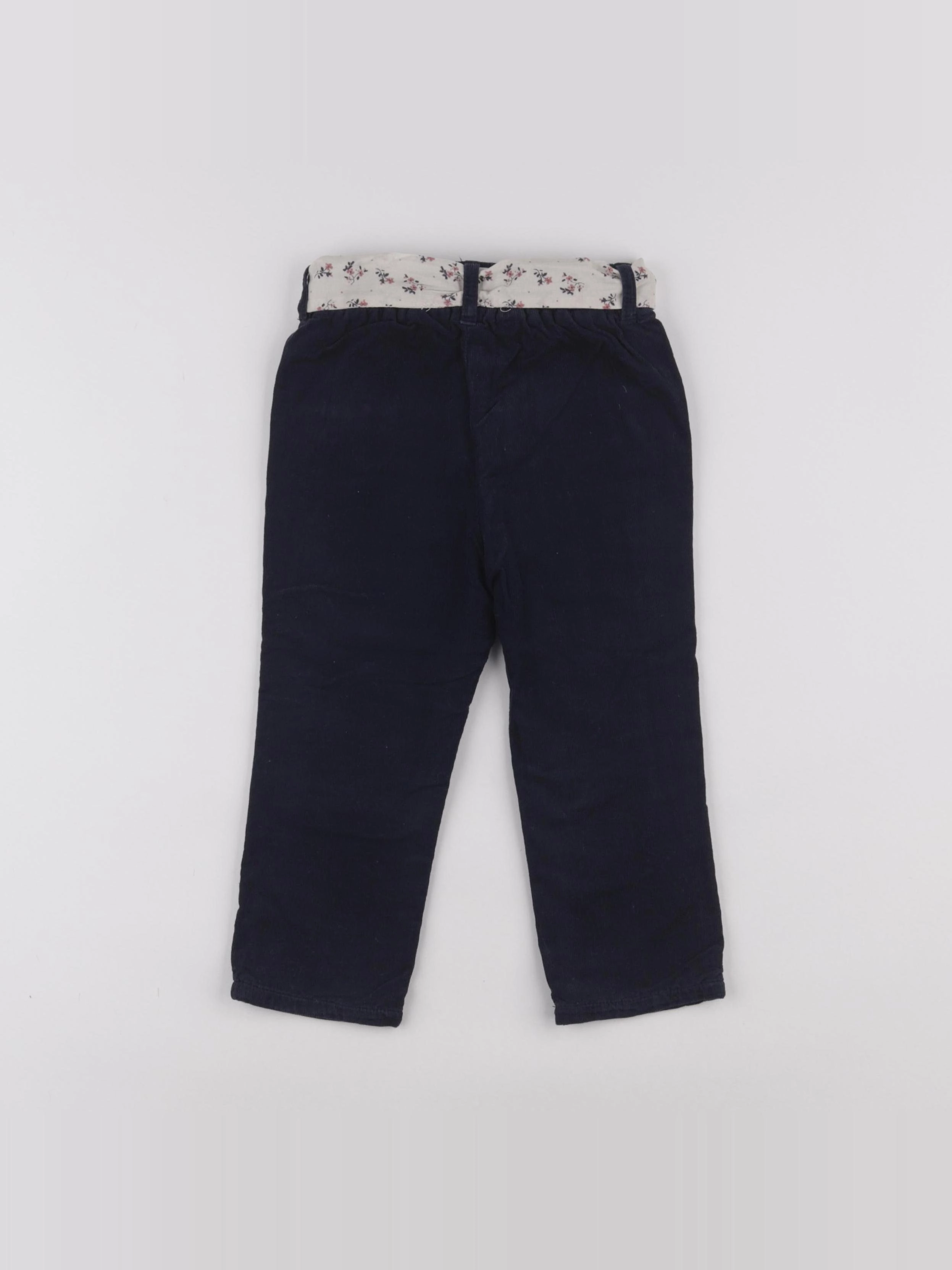 Vertbaudet - pantalon doublé bleu - 24 mois