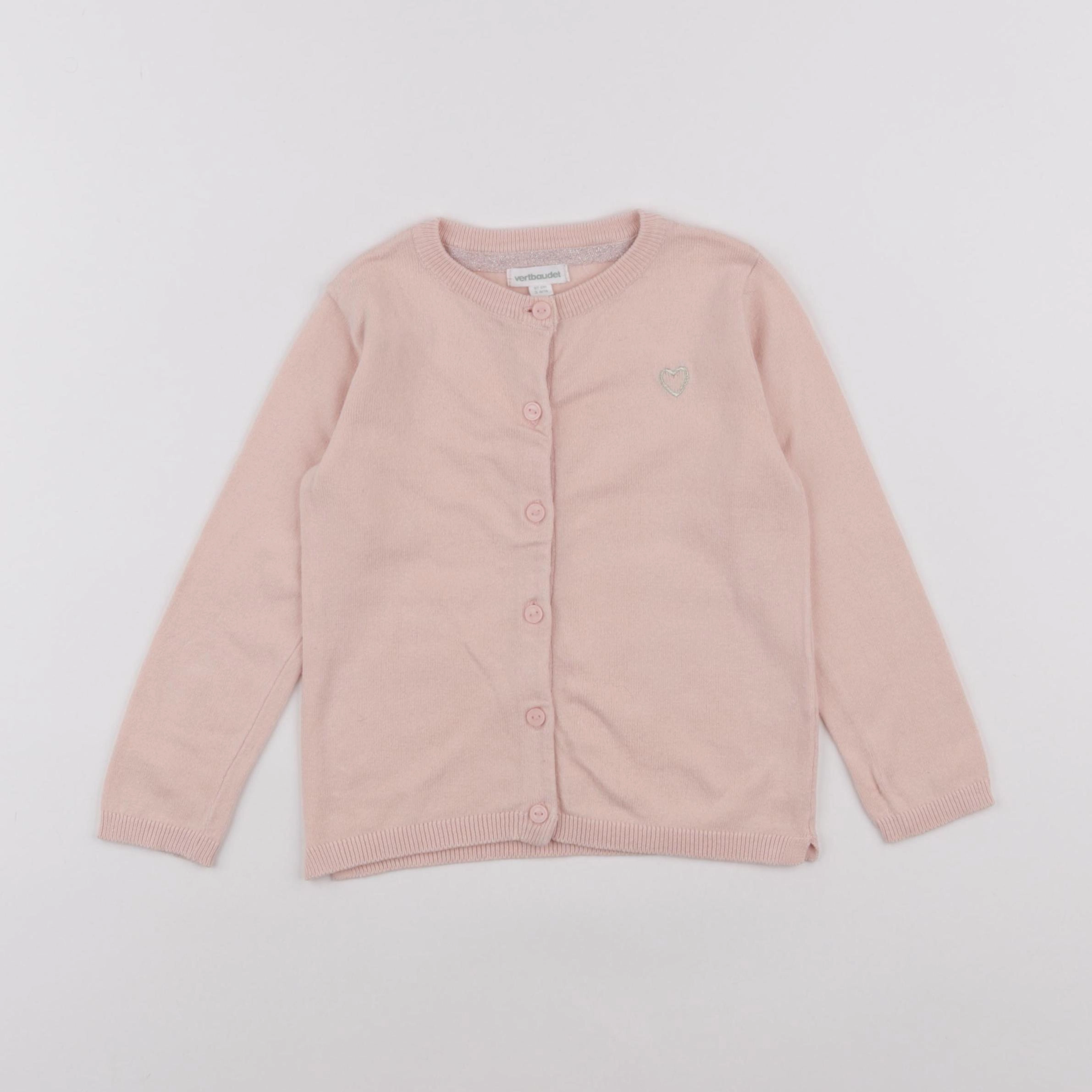 Vertbaudet - gilet rose - 3 ans