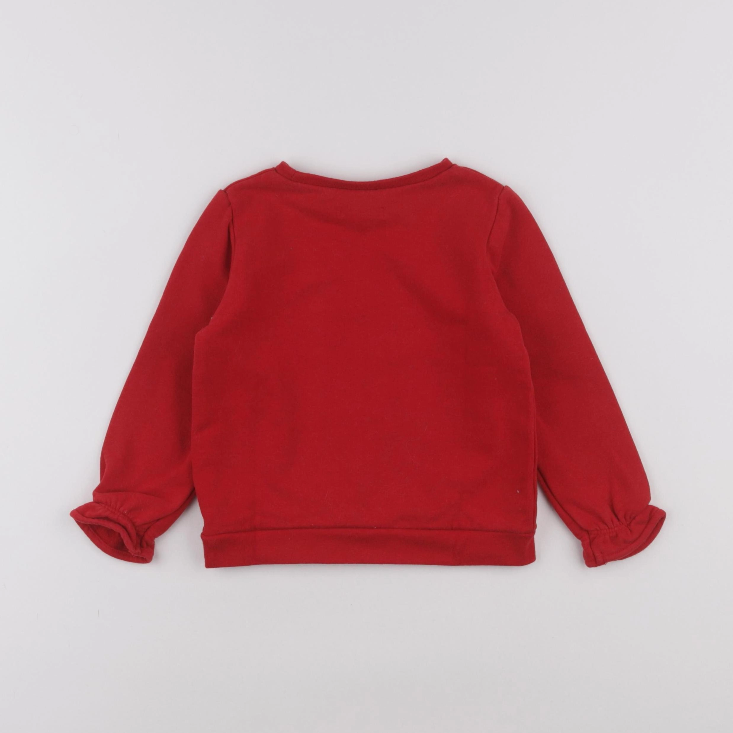 Vertbaudet - sweat rouge - 3 ans