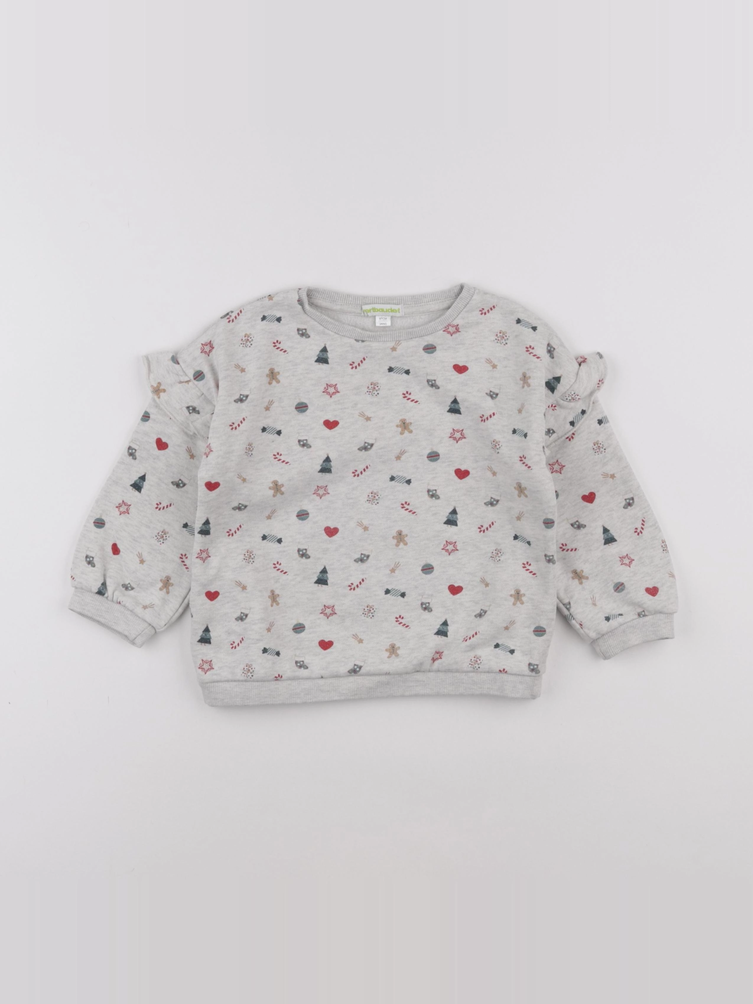 Vertbaudet - sweat gris - 3 ans