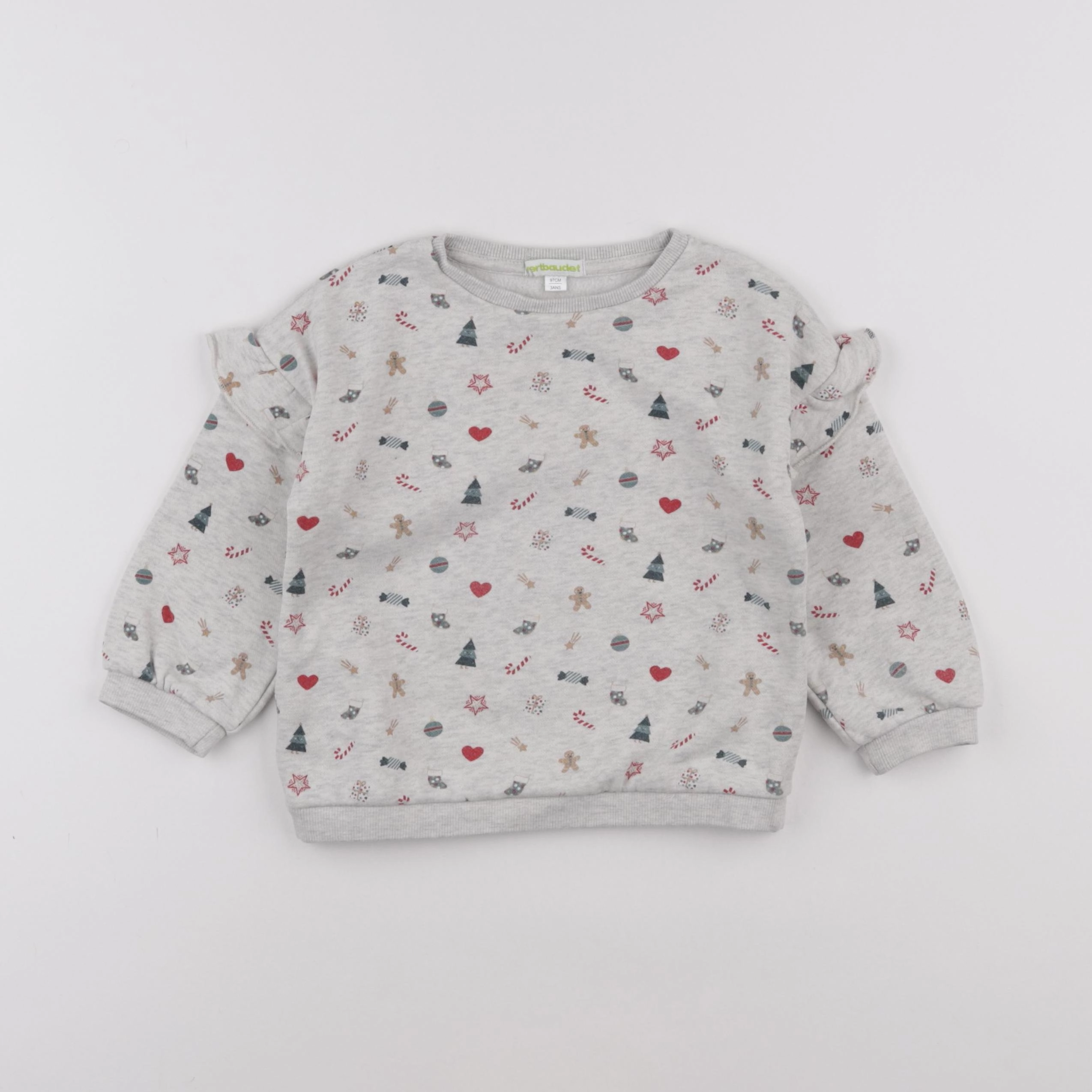 Vertbaudet - sweat gris - 3 ans