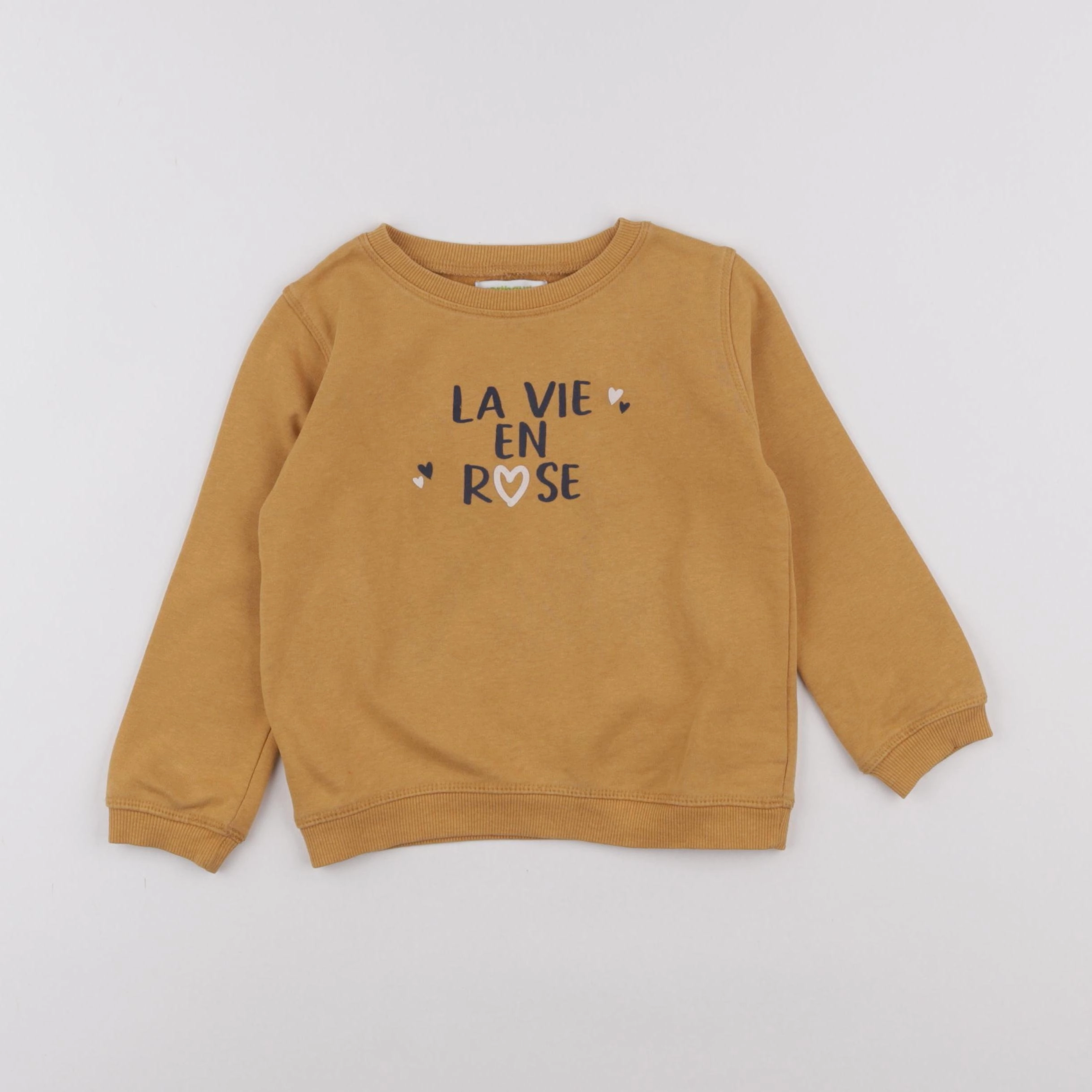 Vertbaudet - sweat jaune - 3 ans