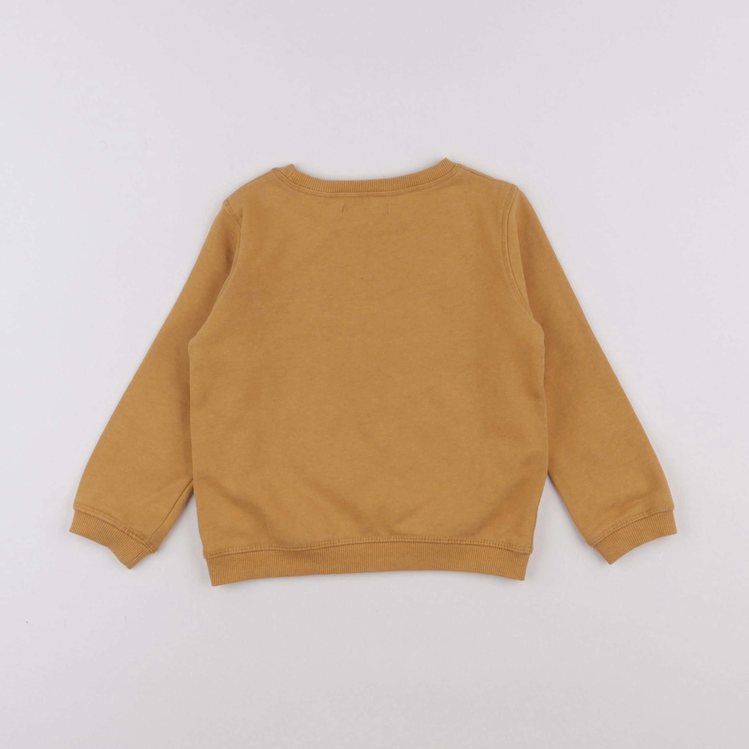 Vertbaudet - sweat jaune - 3 ans