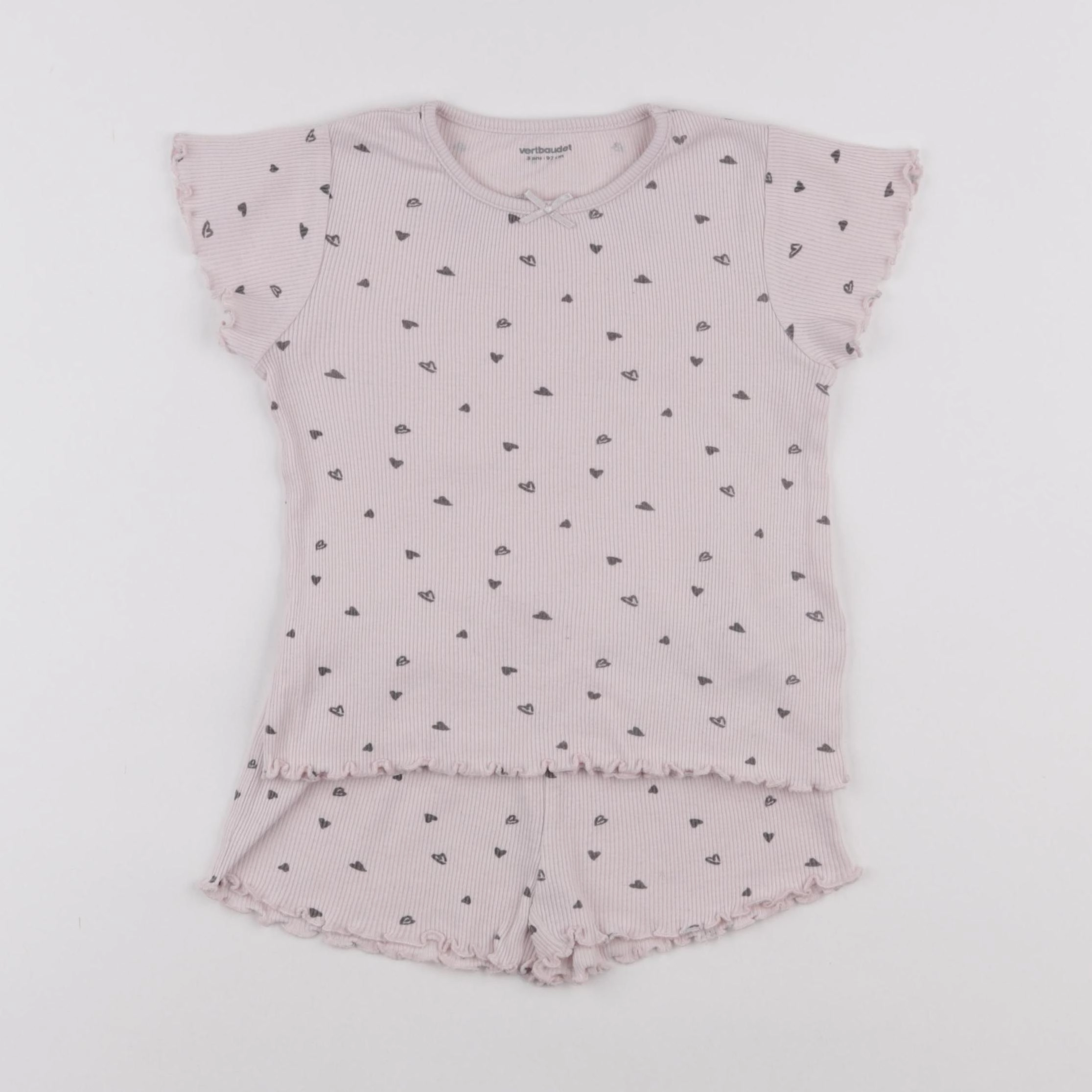 Vertbaudet - pyjama coton rose - 3 ans