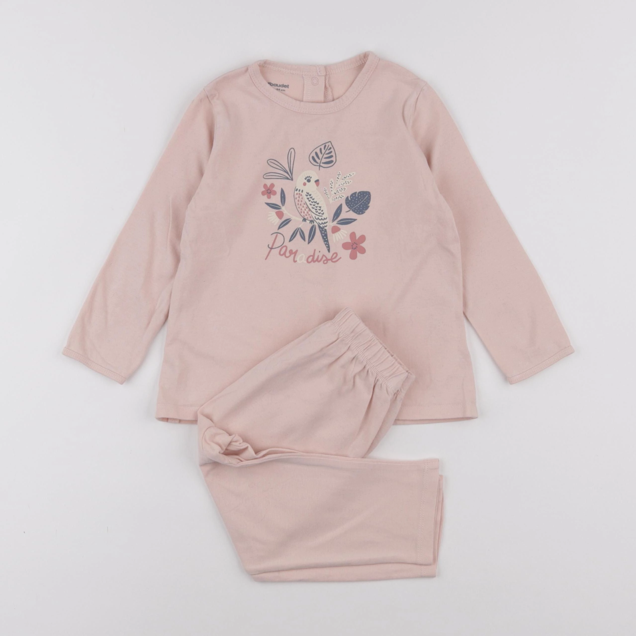 Vertbaudet - pyjama coton rose - 36 mois