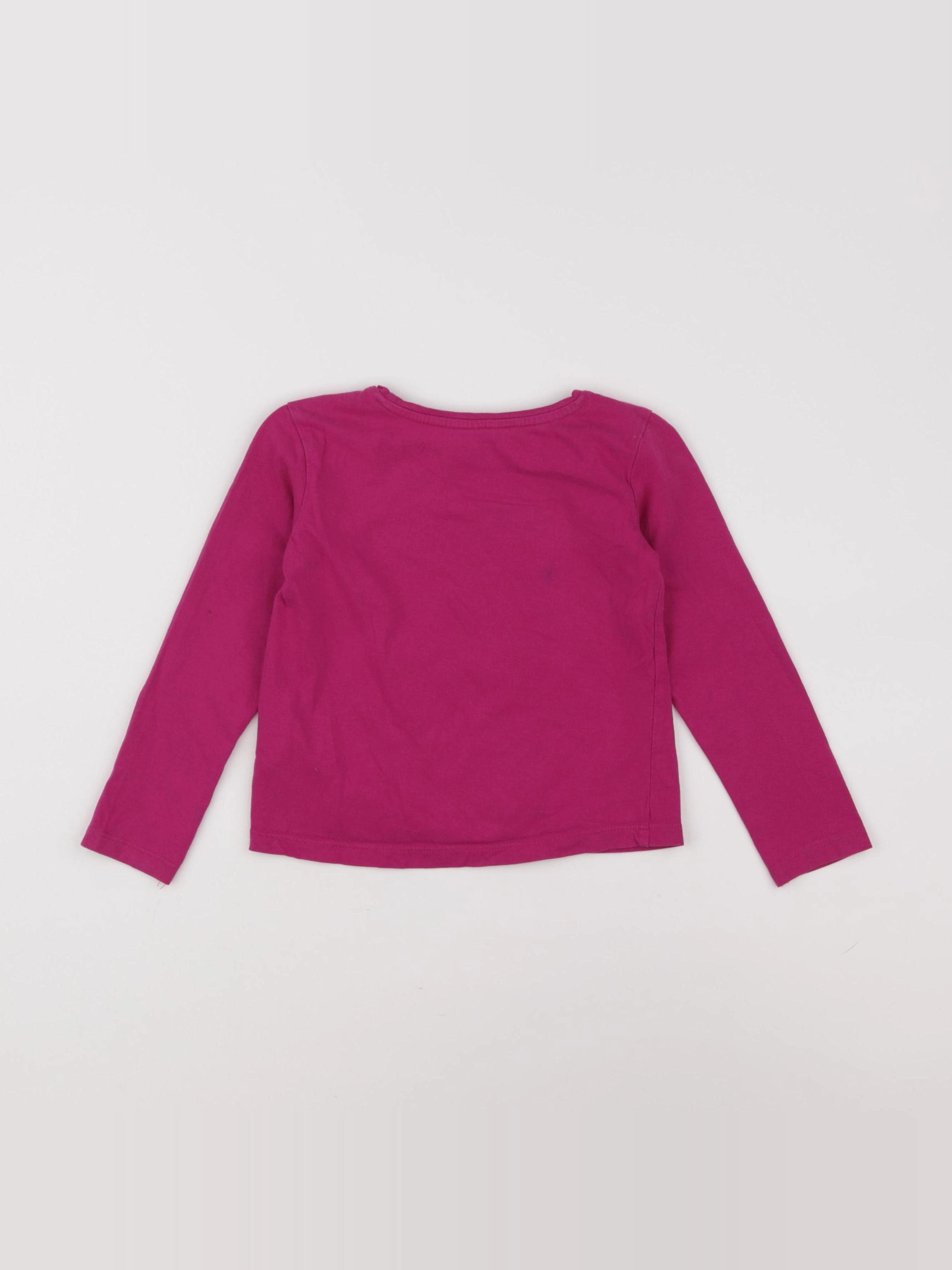 Vertbaudet - tee-shirt rose - 4 ans