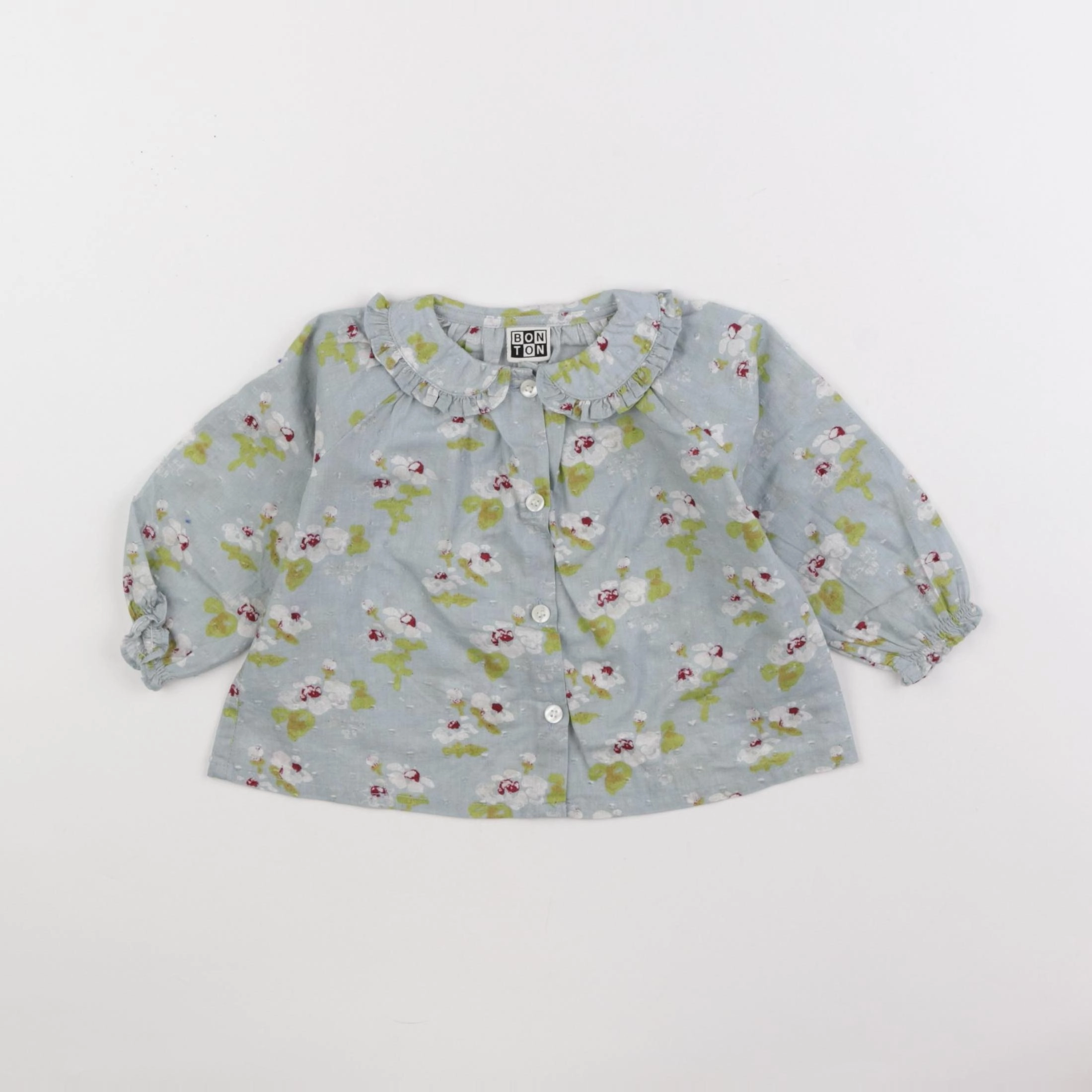 Bonton - blouse bleu - 6 mois