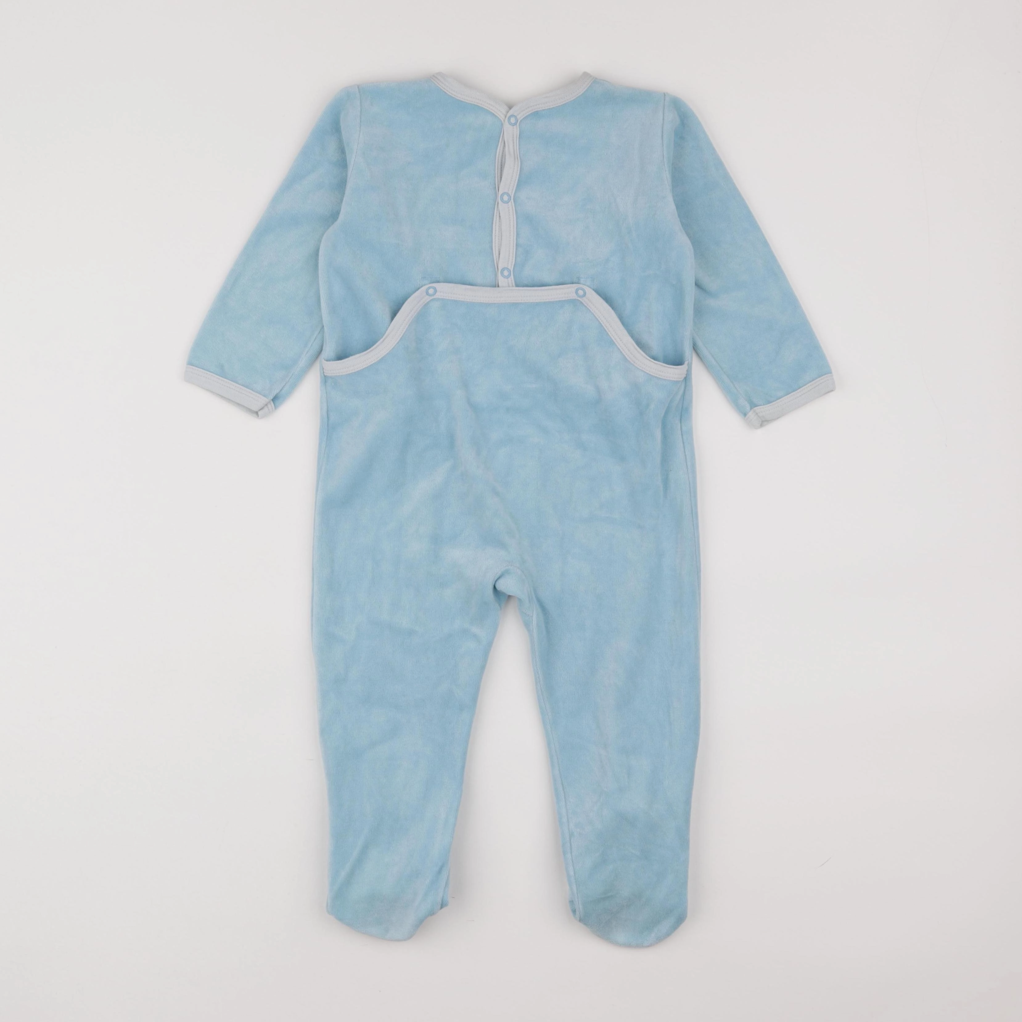 Petit Bateau - pyjama velours bleu - 2 ans