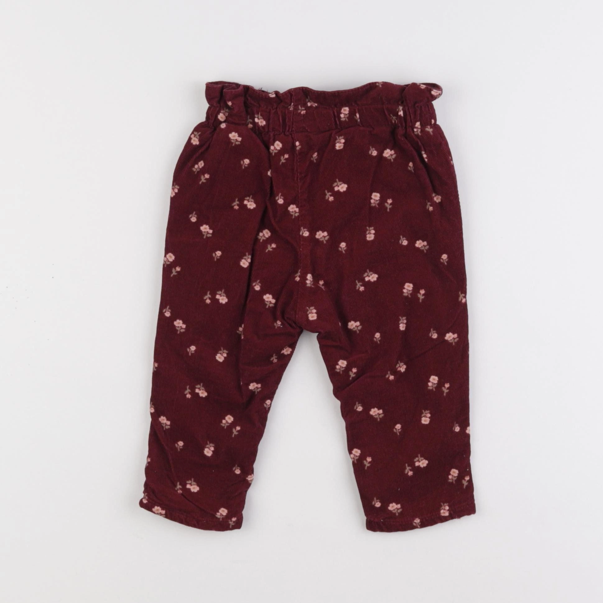 H&M - pantalon doublé rouge - 6 mois