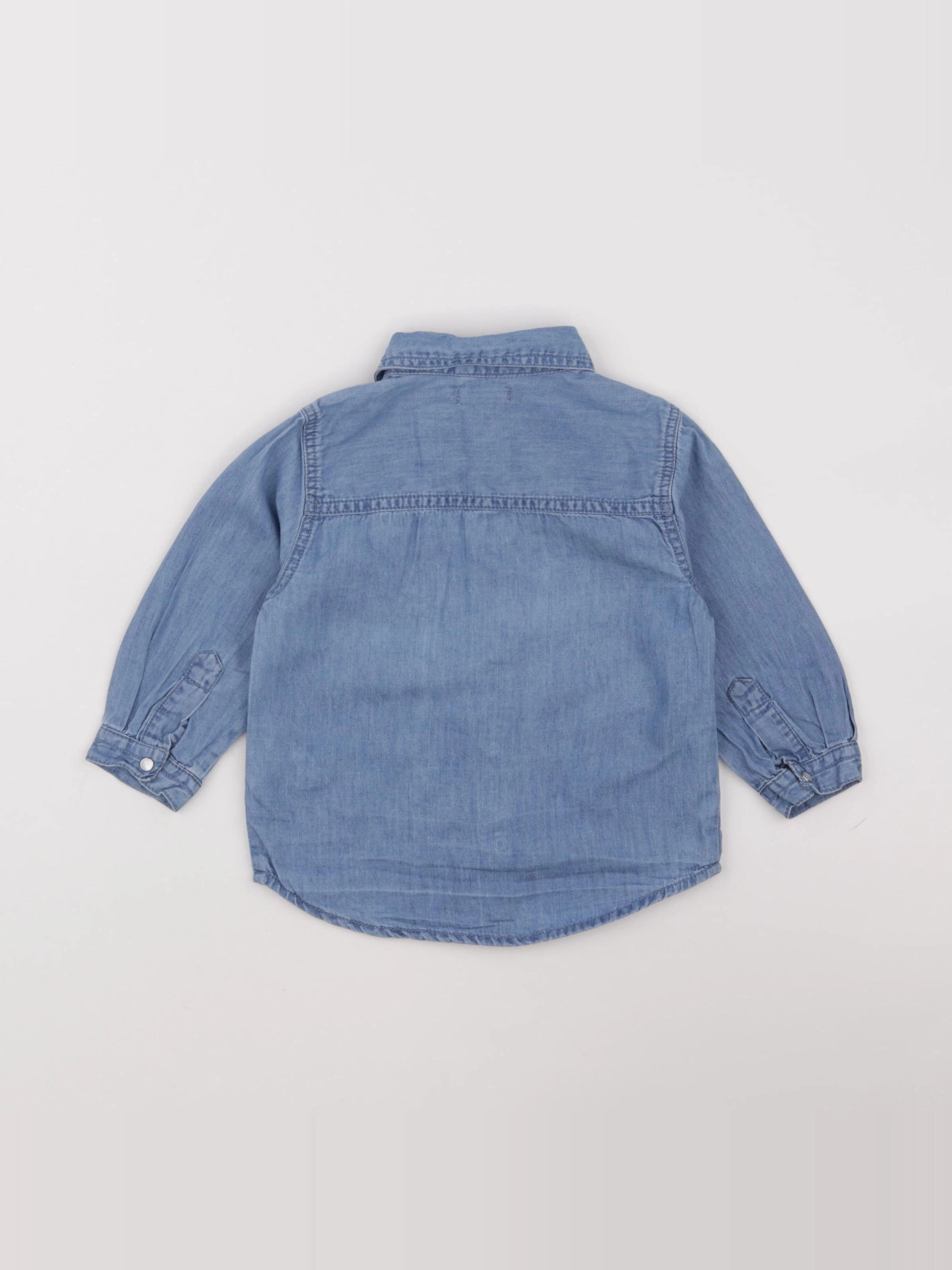 Boutchou - chemise bleu - 18 mois