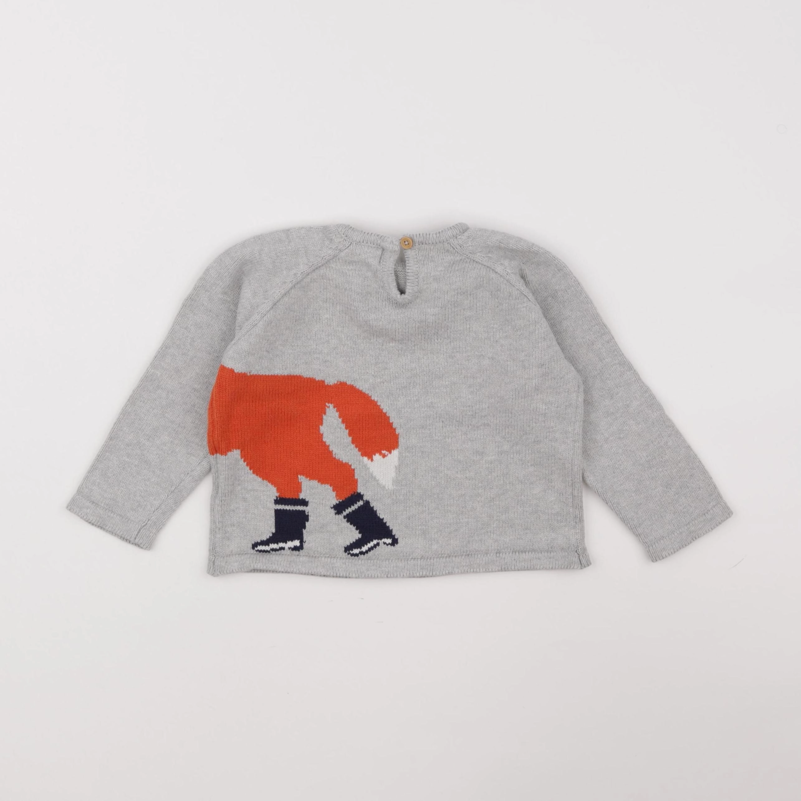 Monoprix - pull gris - 12/18 mois