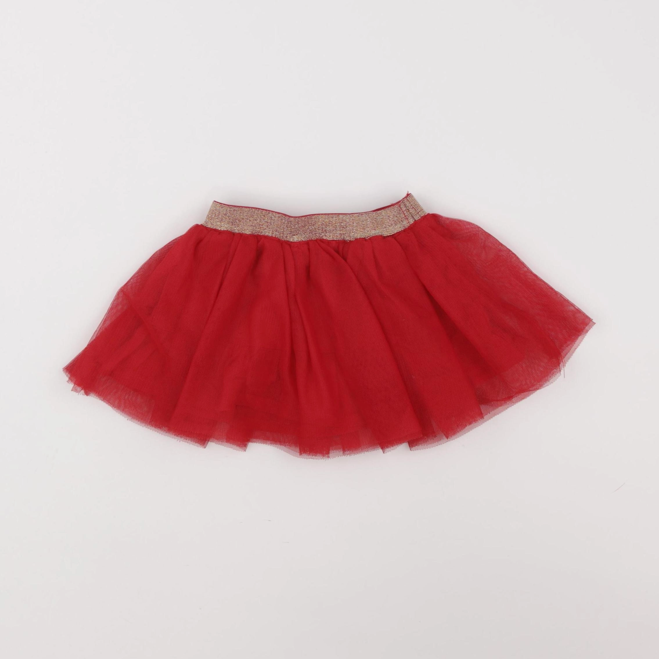 Vertbaudet - jupe rouge - 12 mois