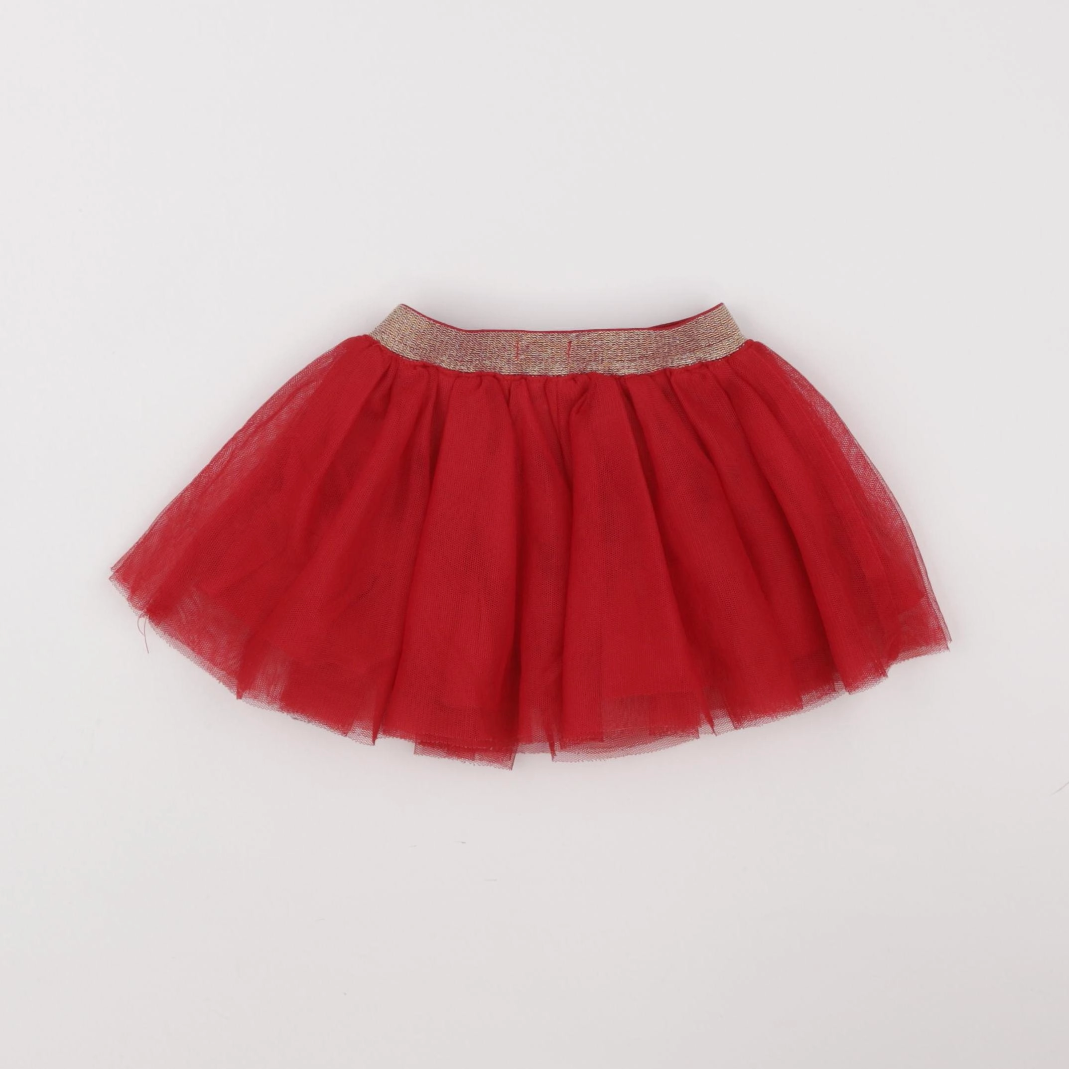 Vertbaudet - jupe rouge - 12 mois