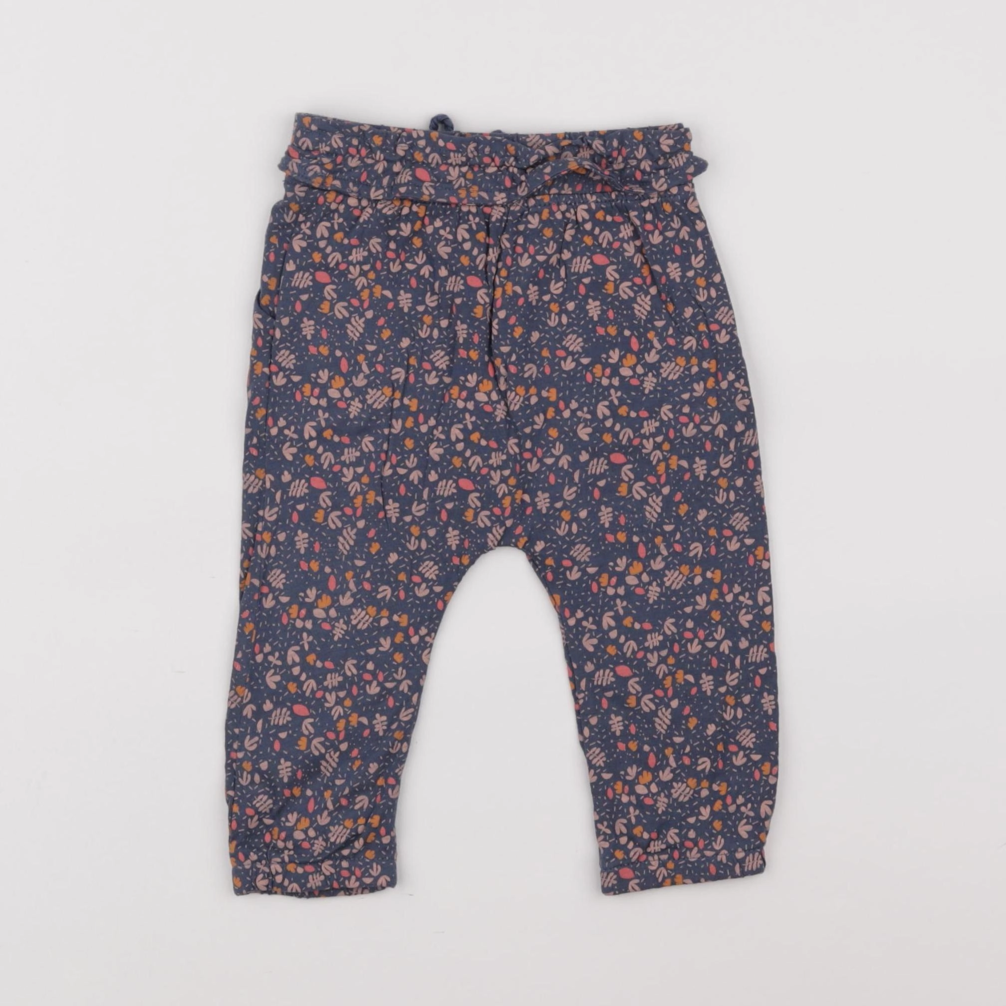 Vertbaudet - pantalon bleu - 12 mois