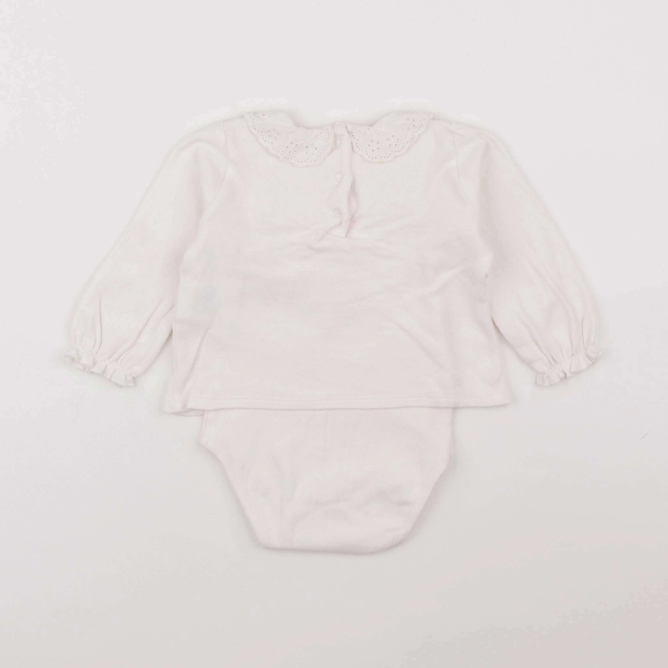 Vertbaudet - body tee-shirt blanc - 9 mois