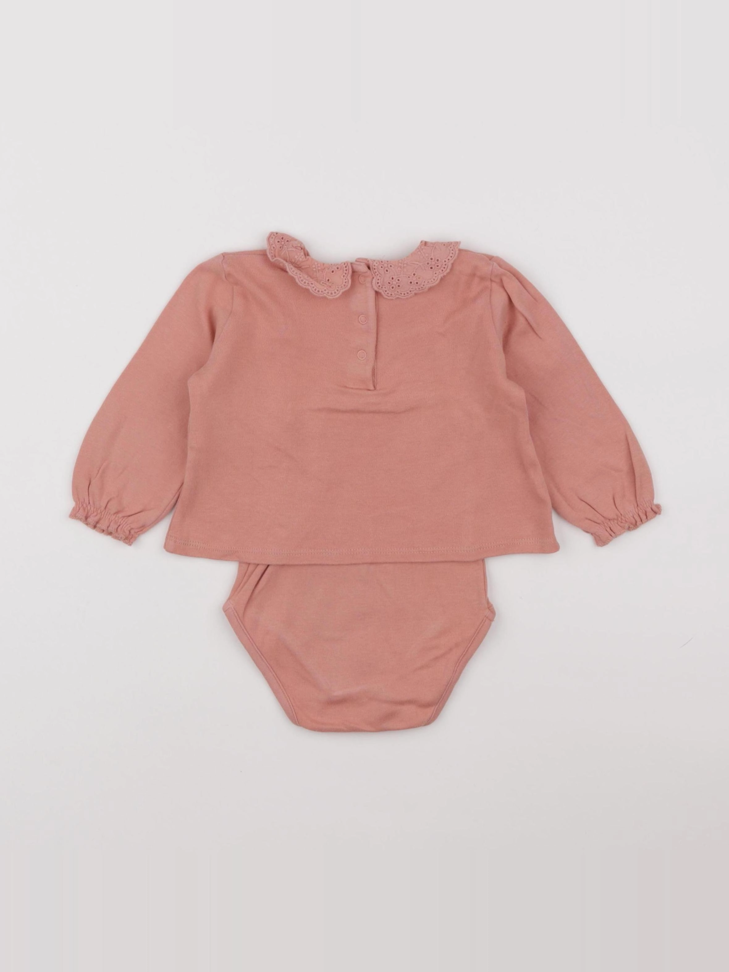 Vertbaudet - body tee-shirt rose - 9 mois