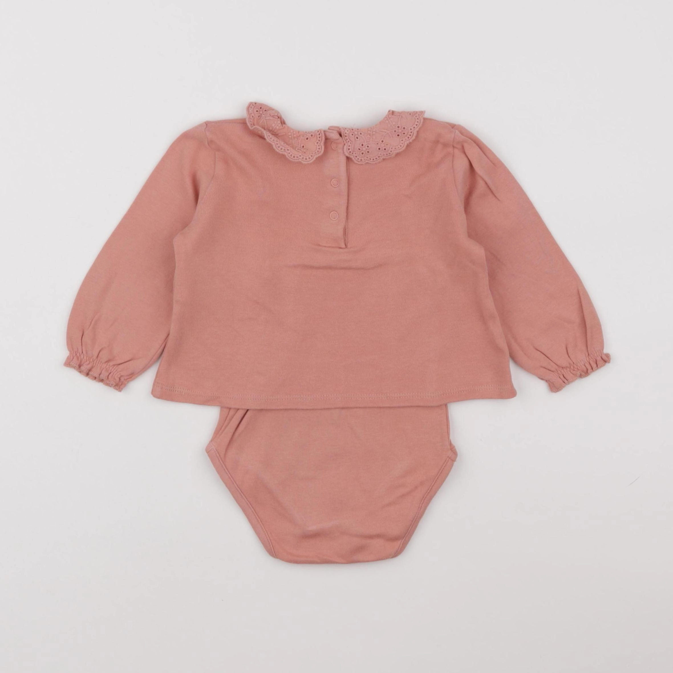 Vertbaudet - body tee-shirt rose - 9 mois