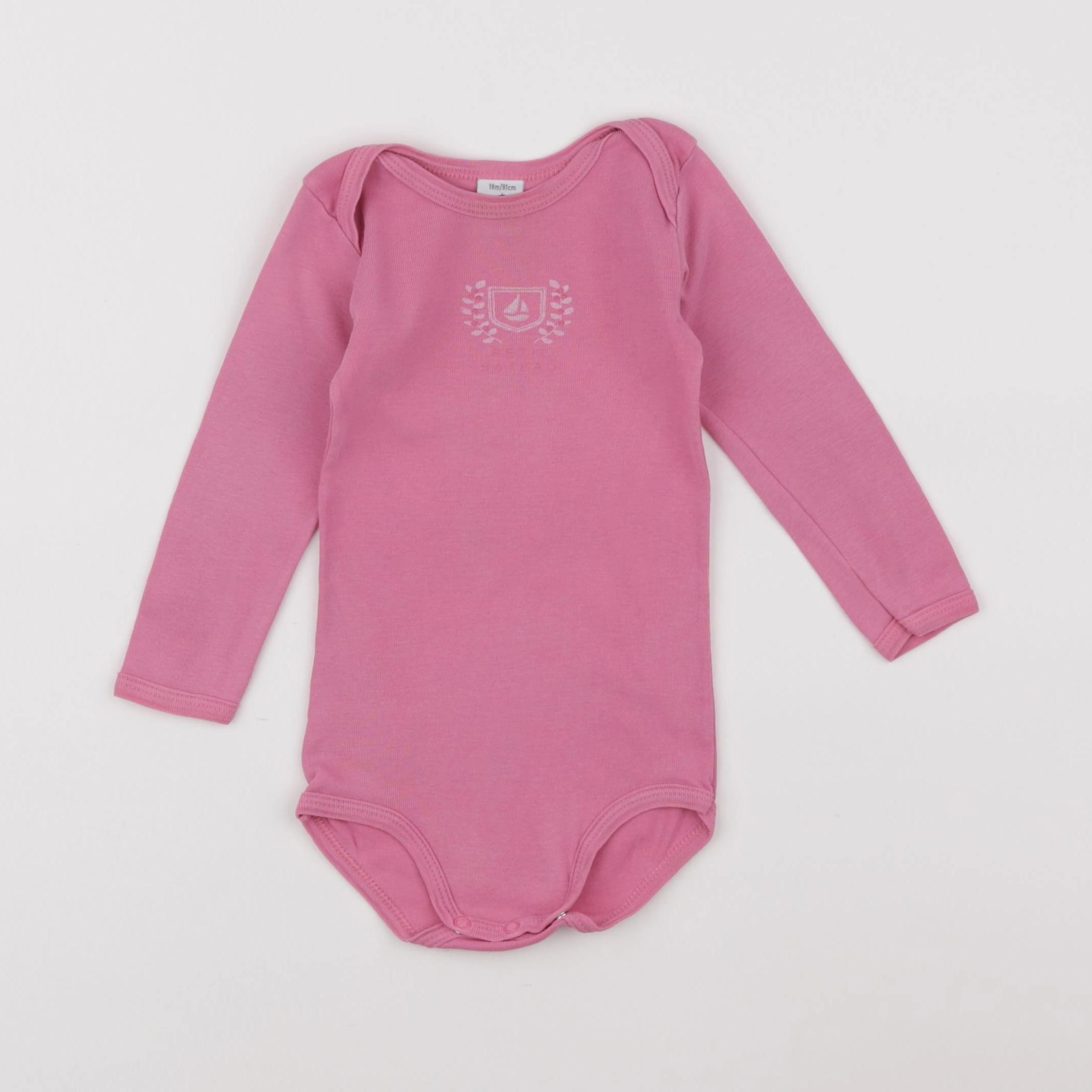 Petit Bateau - body rose - 18 mois