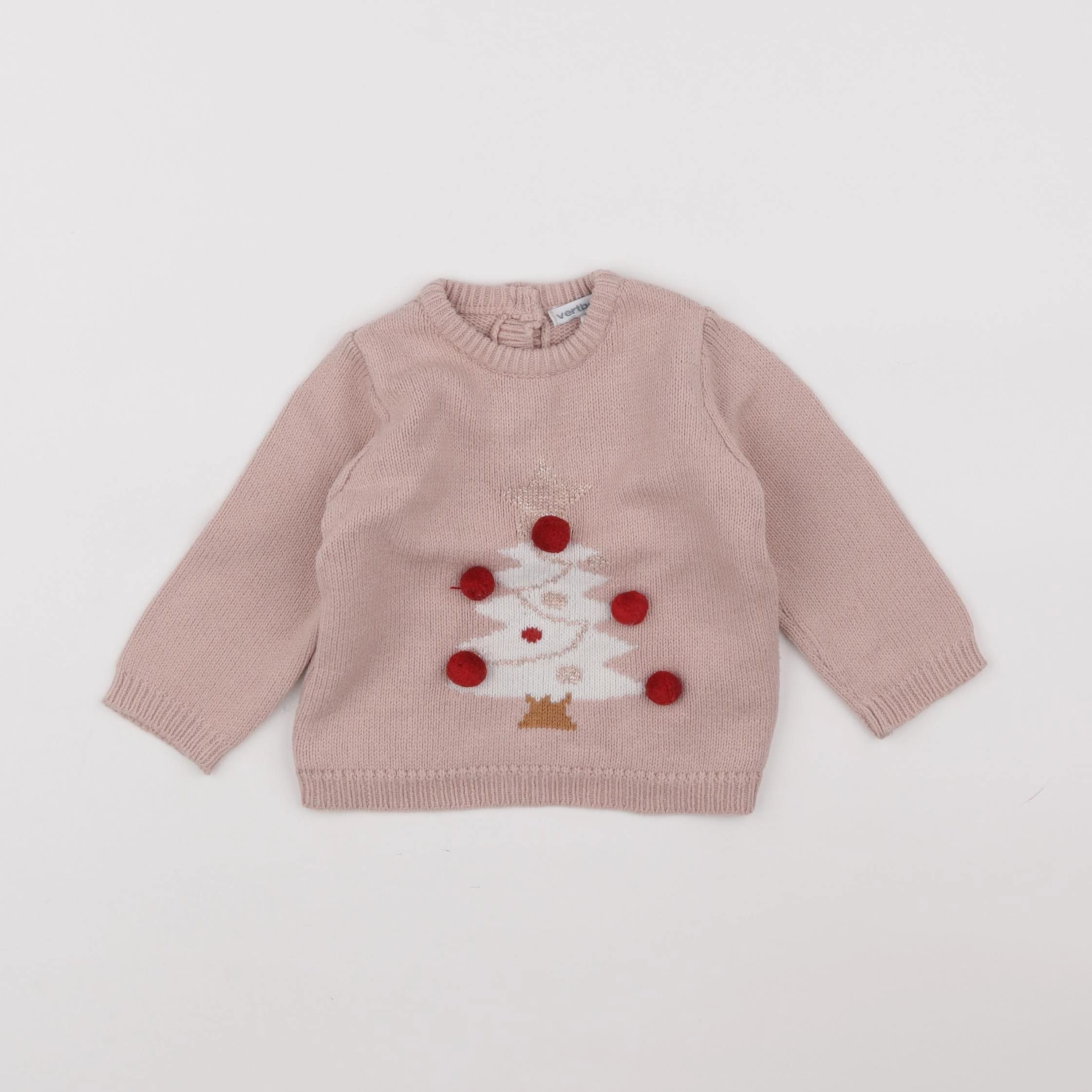 Vertbaudet - pull rose - 9 mois