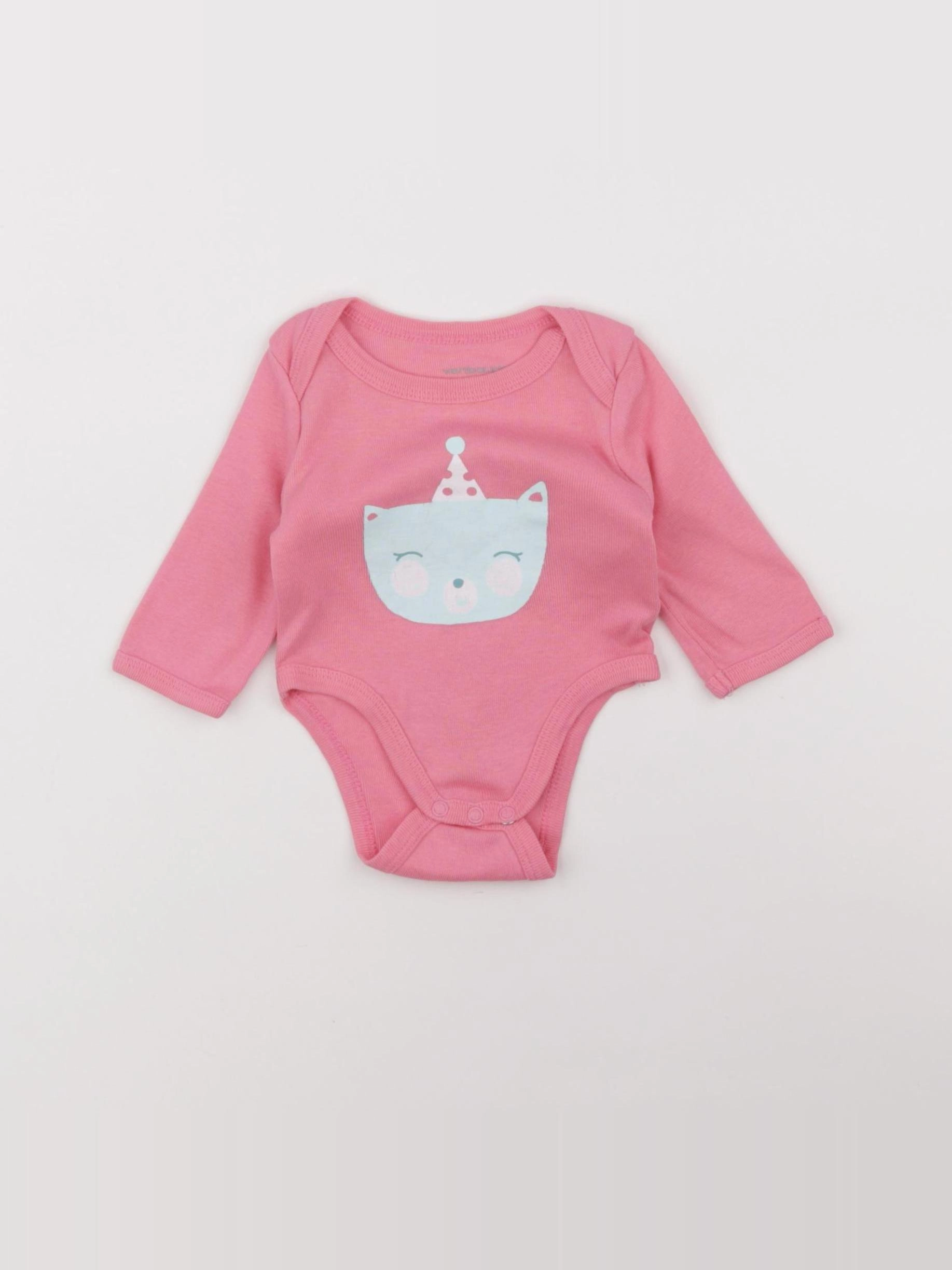 Vertbaudet - body rose - 1 mois