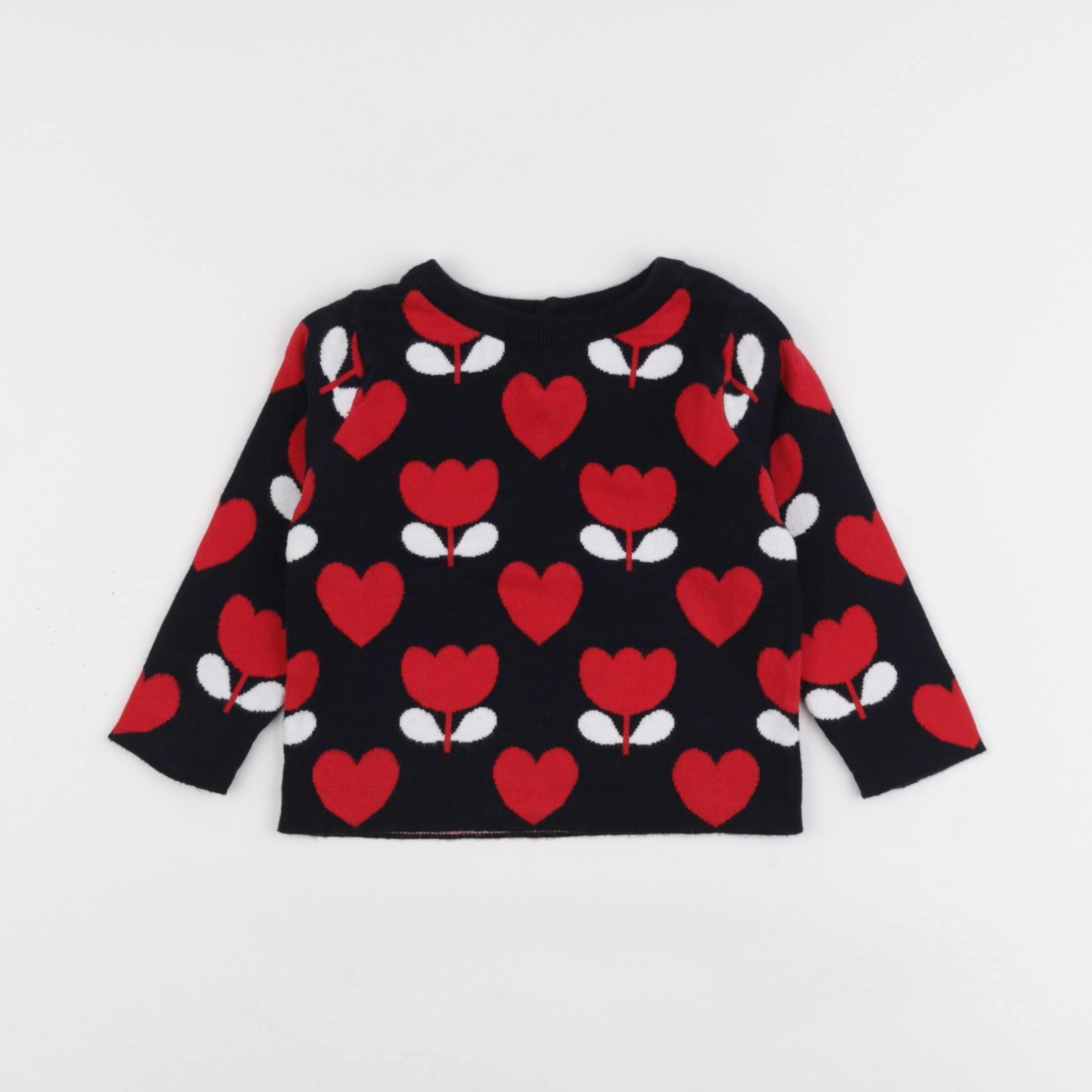Jacadi - pull bleu - 18 mois