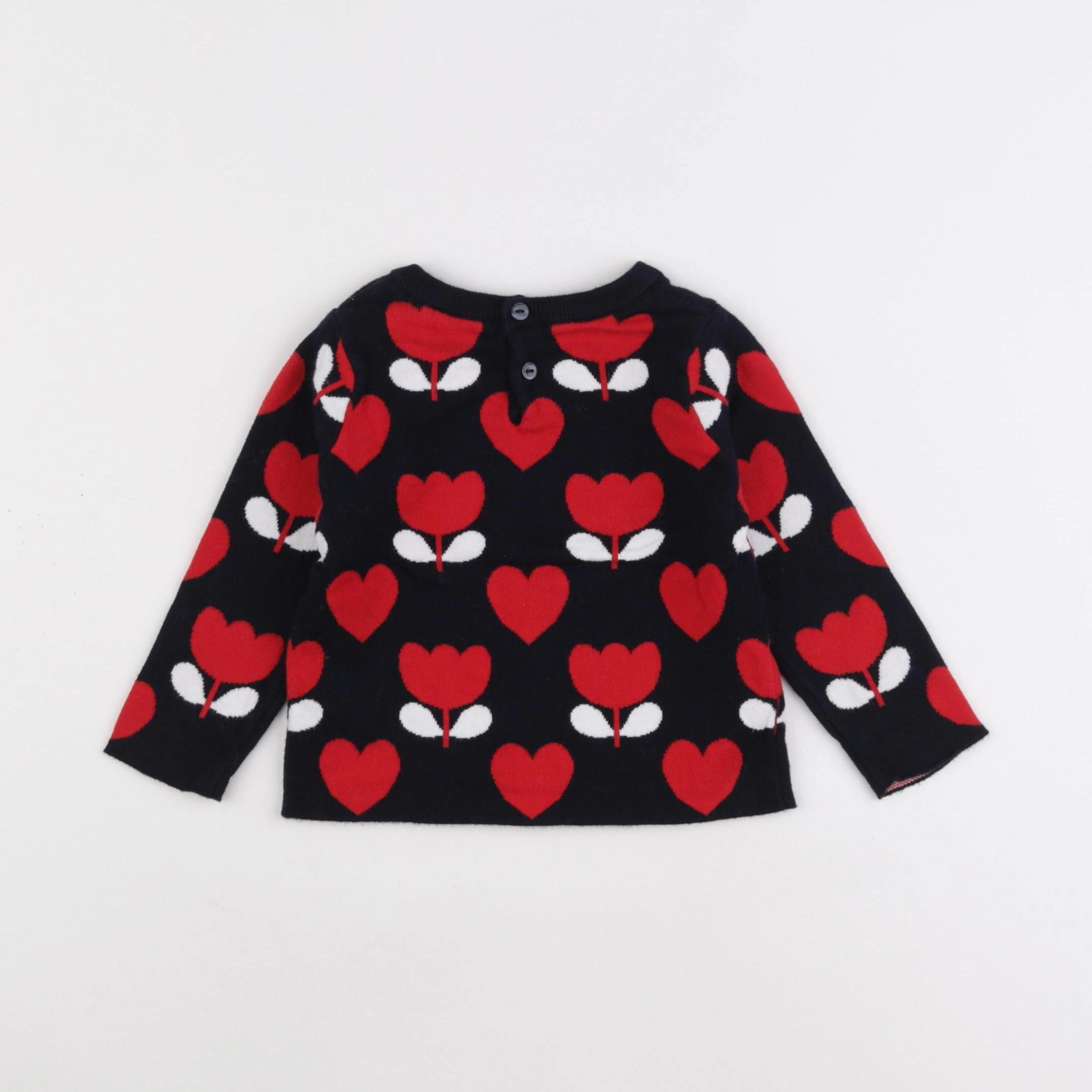 Jacadi - pull bleu - 18 mois