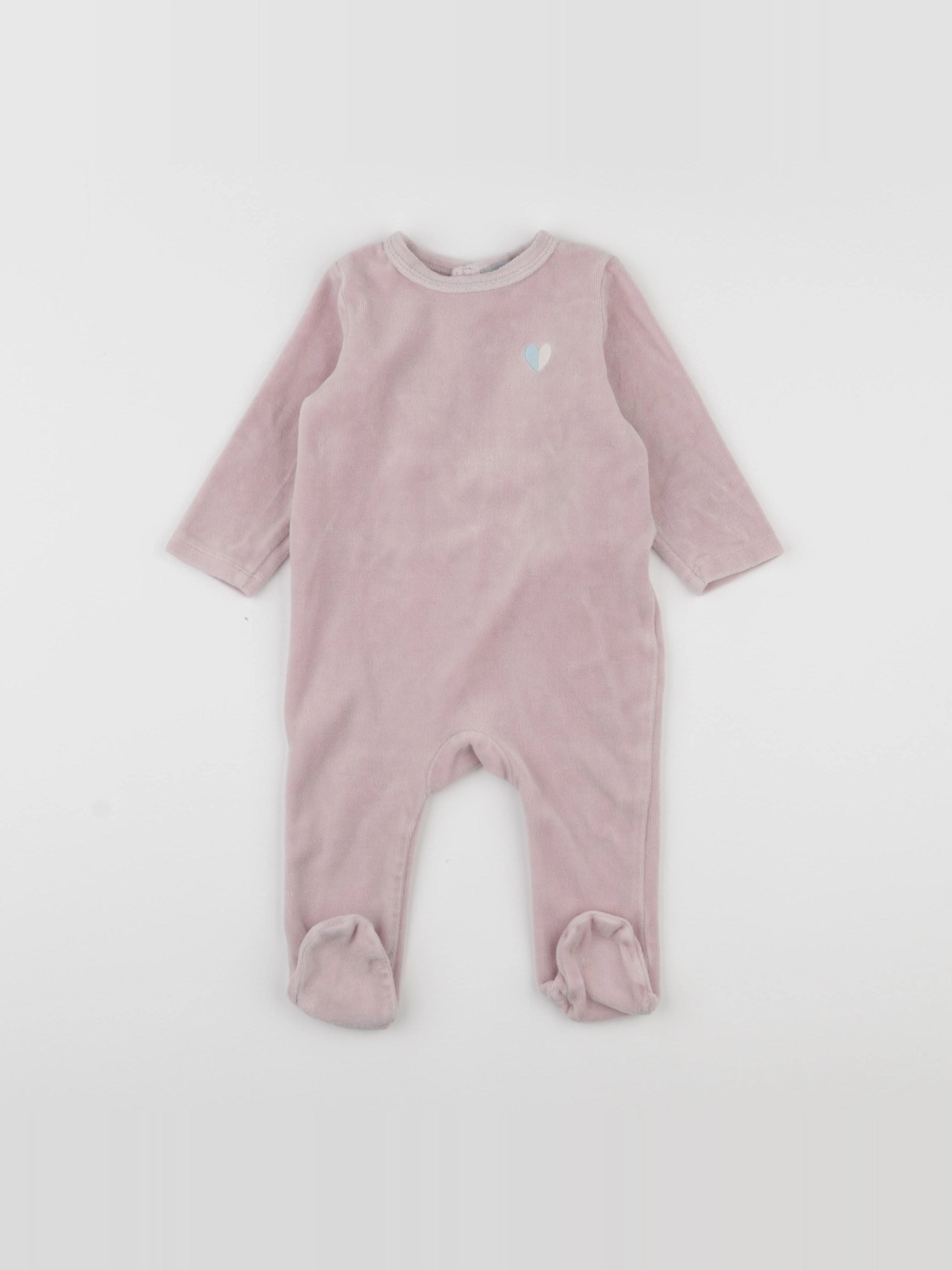 Boutchou - pyjama velours rose - 9 mois