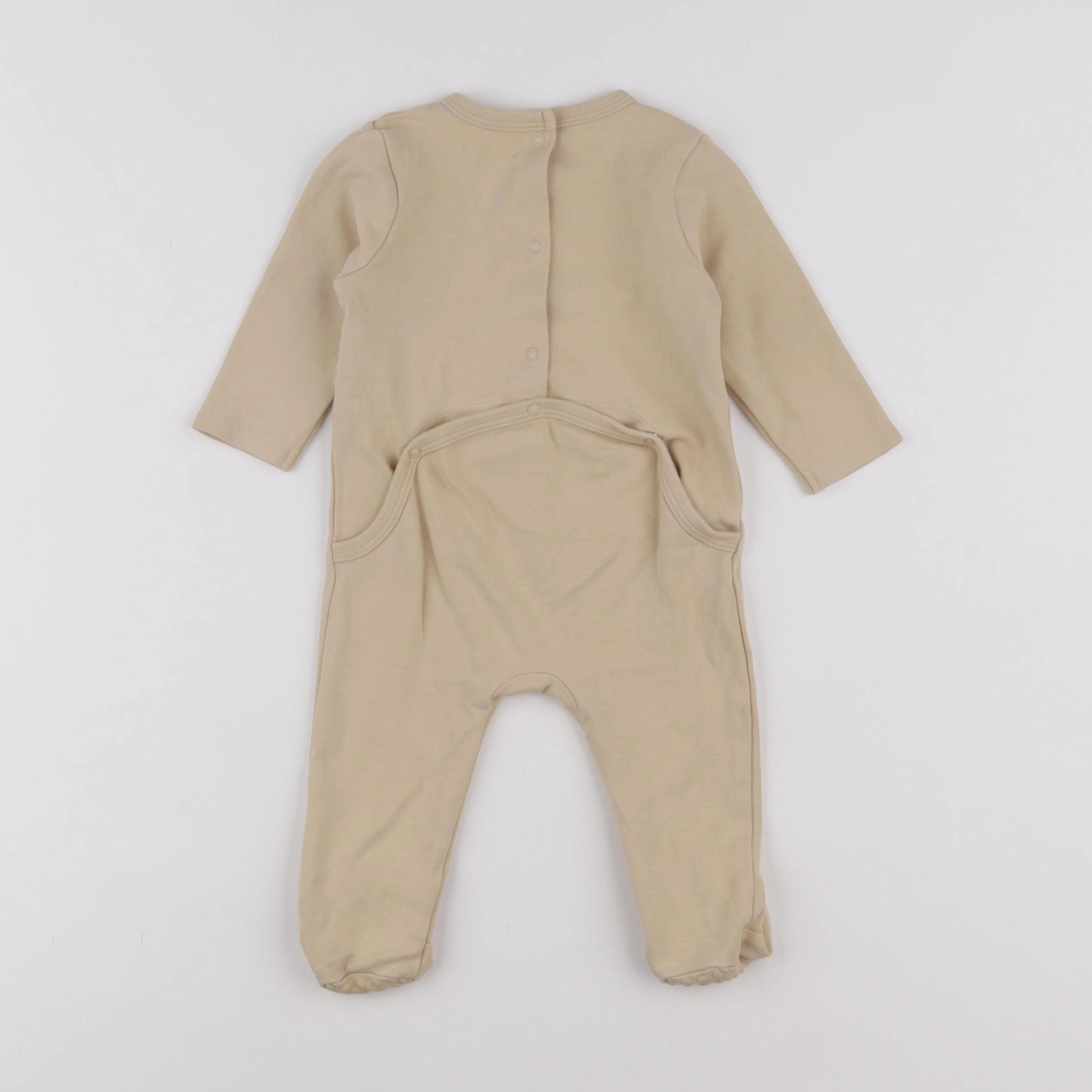 Vertbaudet - pyjama coton beige - 9 mois