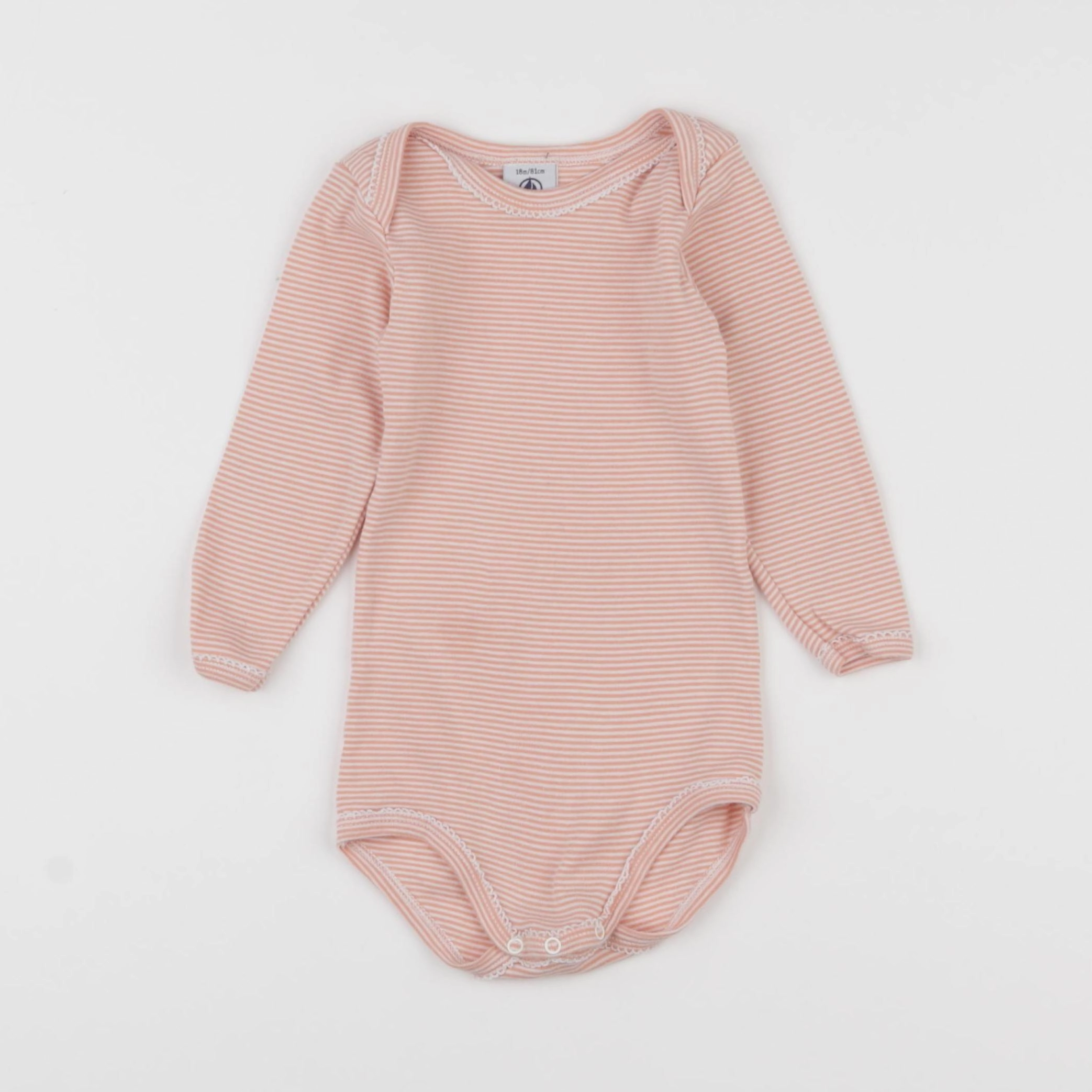 Petit Bateau - body rose - 18 mois