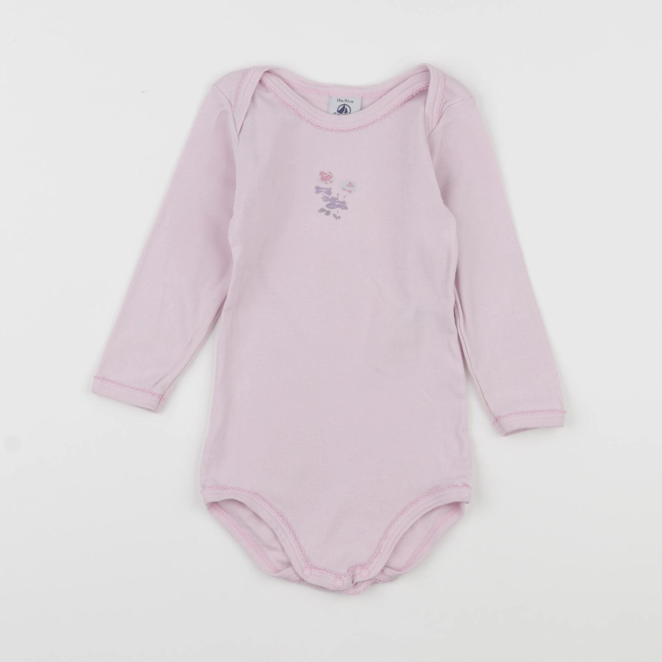 Petit Bateau - body rose - 18 mois
