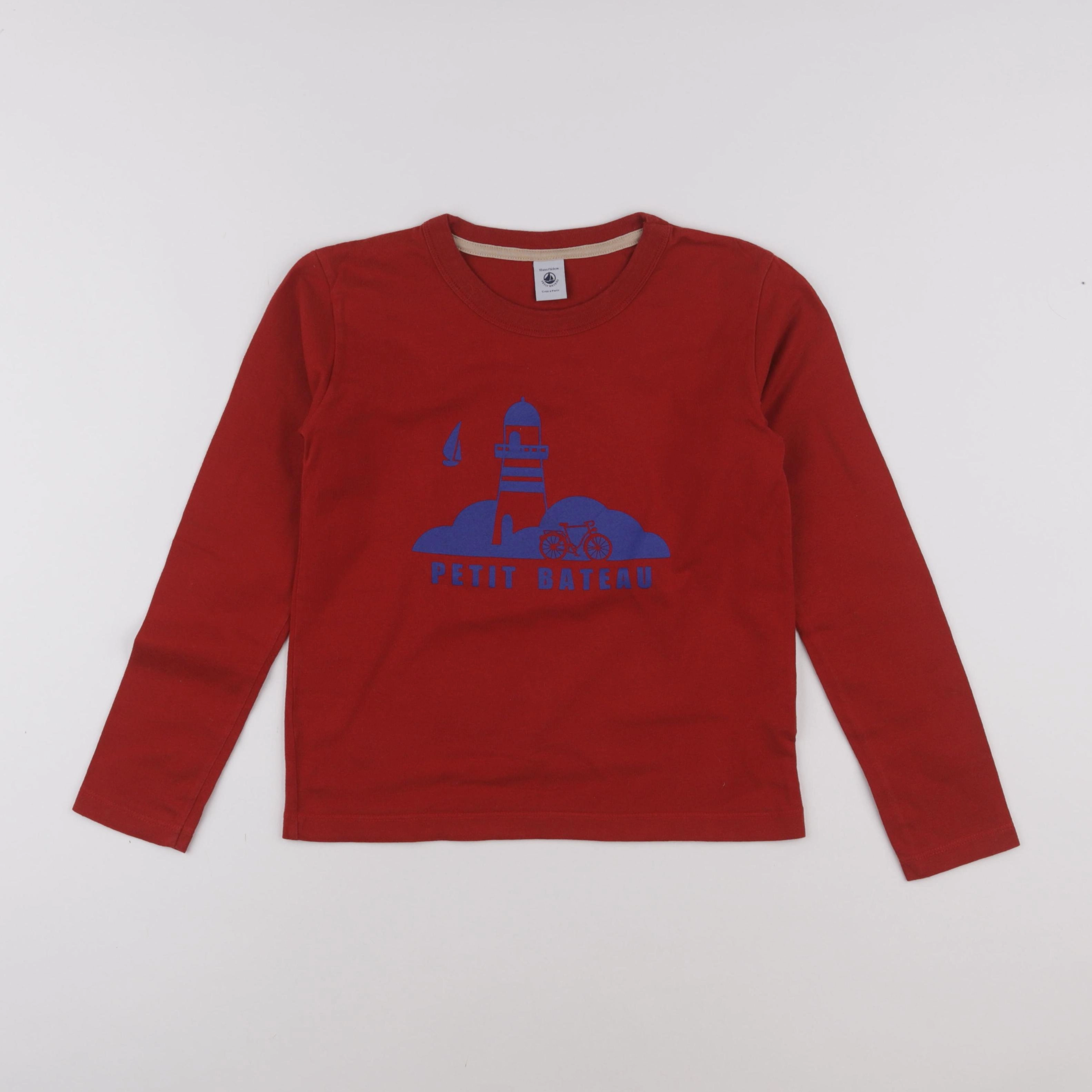 Petit Bateau - tee-shirt rouge - 10 ans
