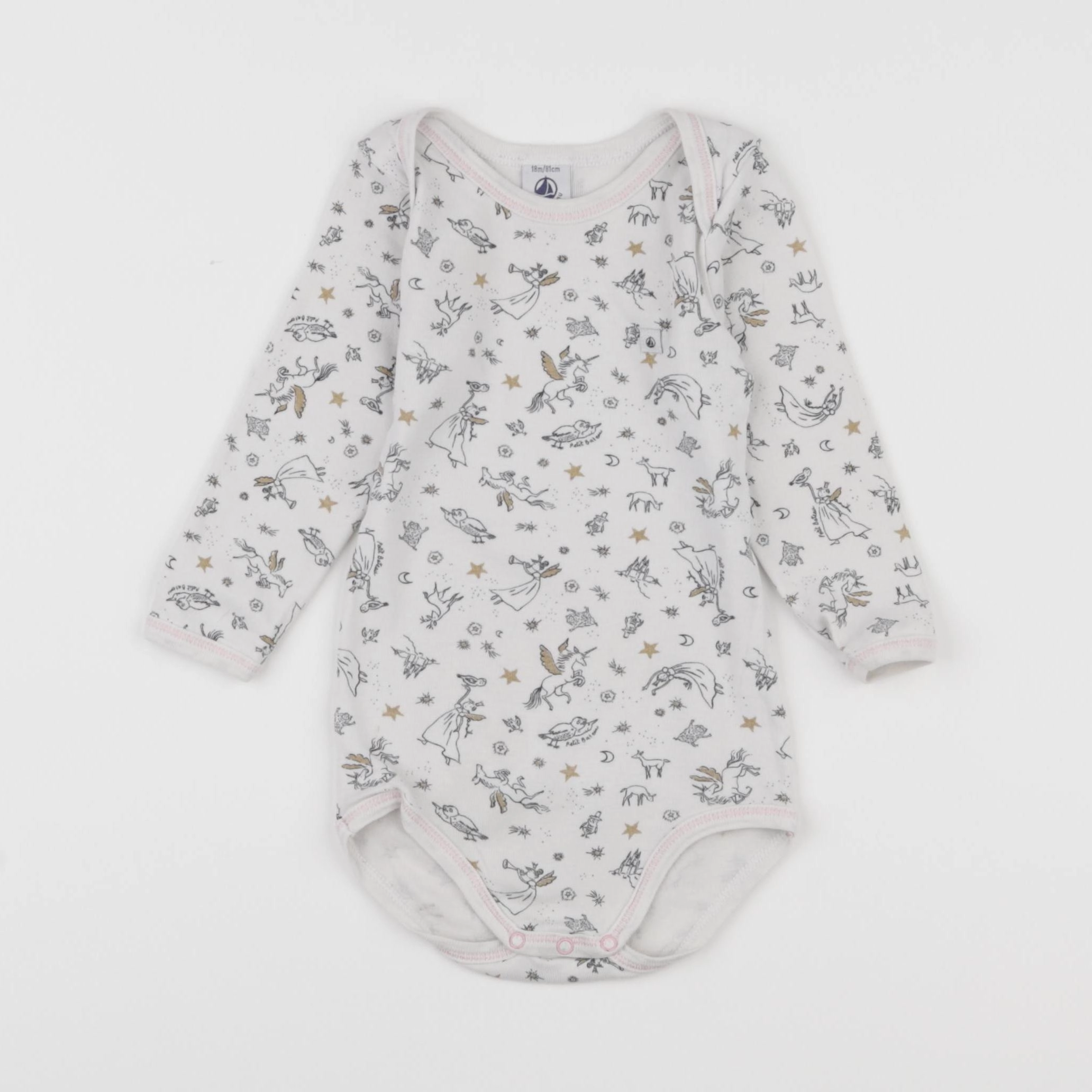 Petit Bateau - body blanc - 18 mois