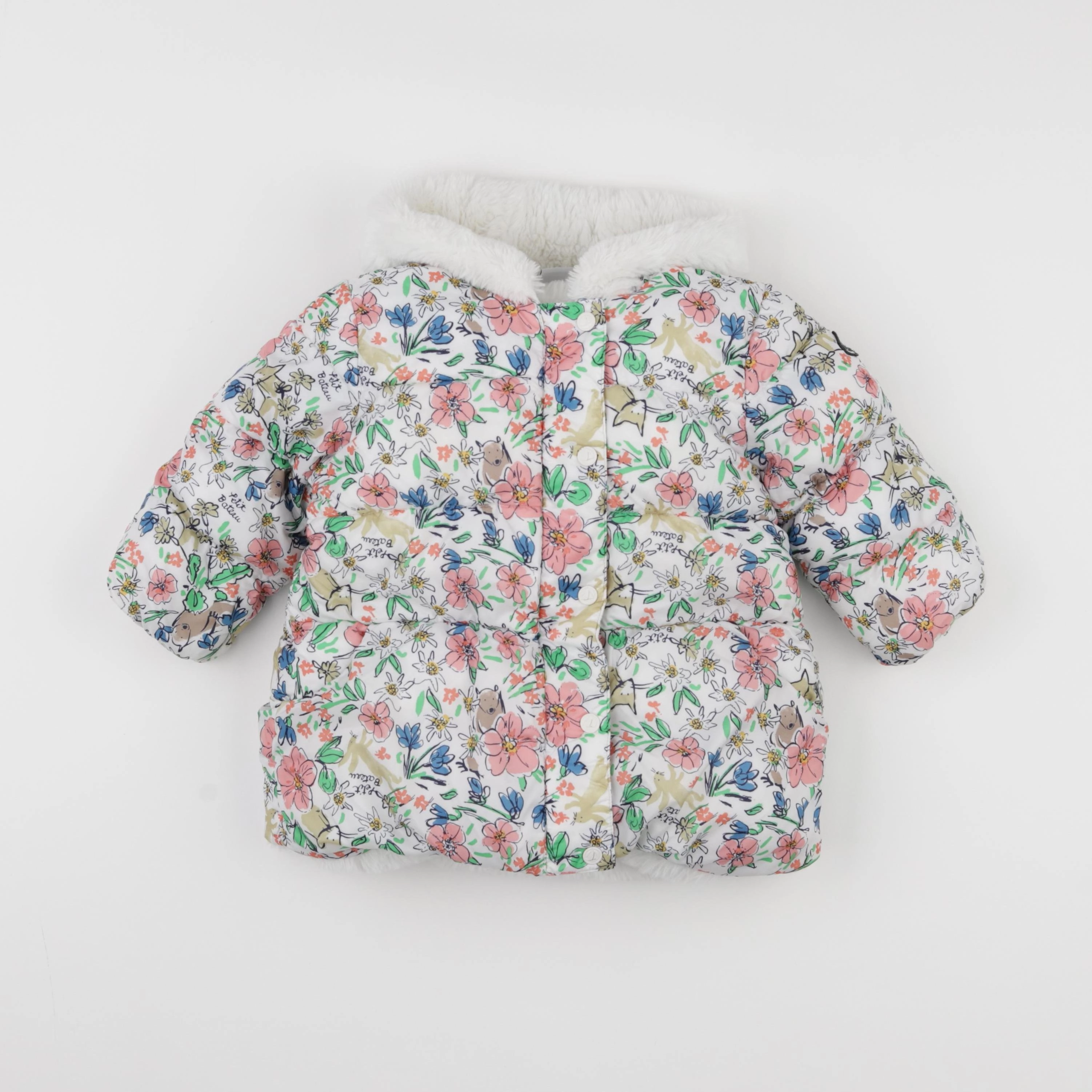 Petit Bateau - doudoune multicolore - 24 mois