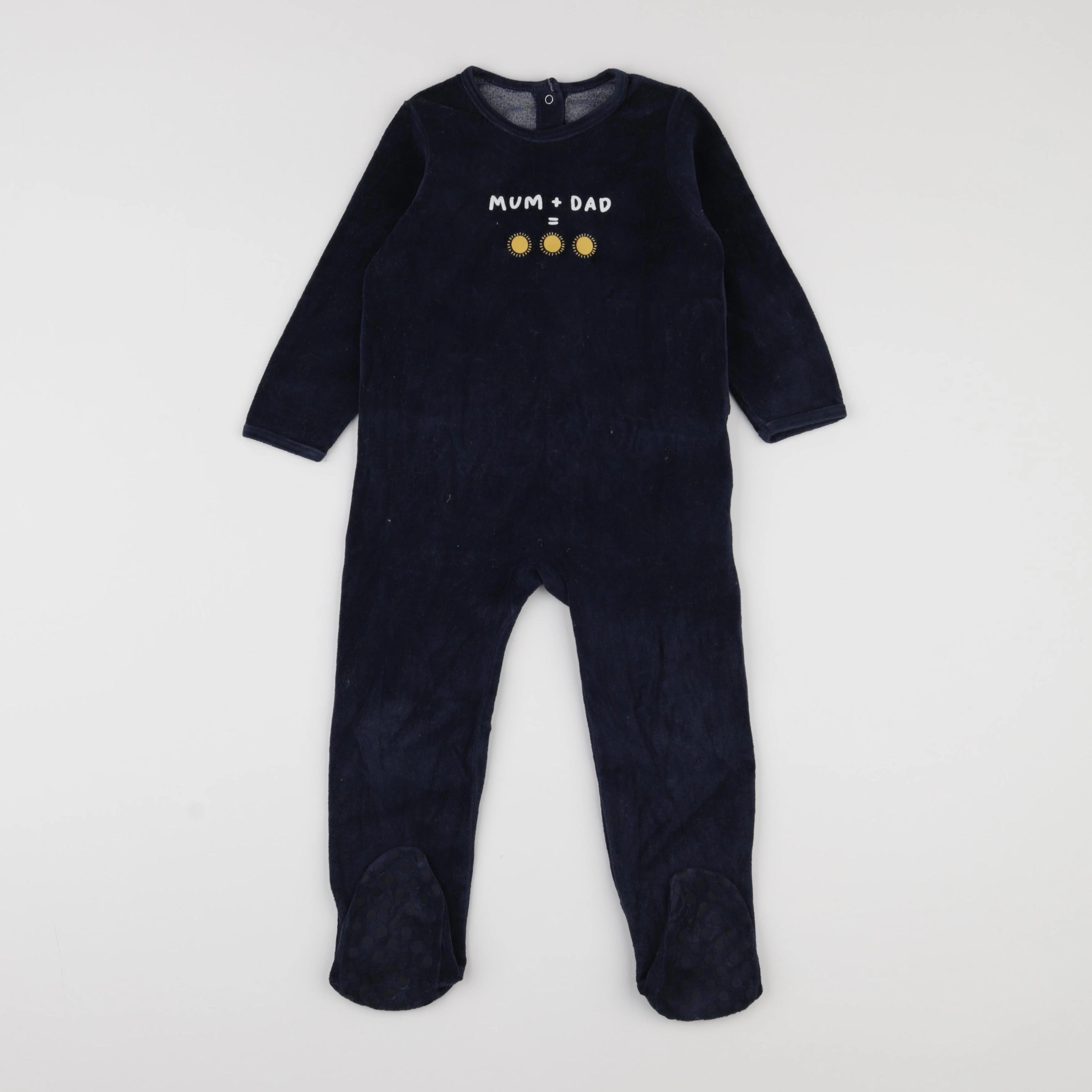 Vertbaudet - pyjama velours bleu - 3 ans